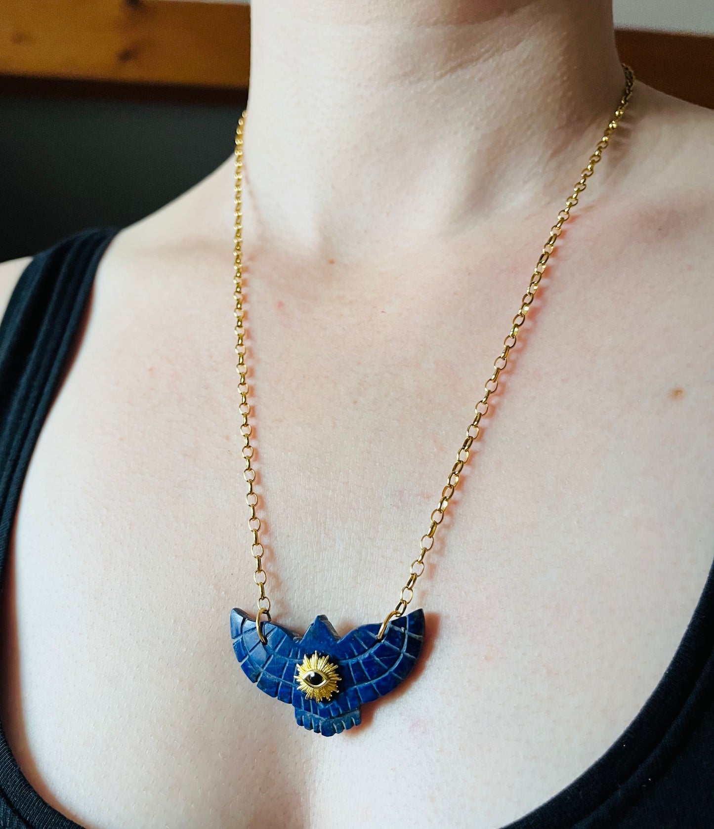 Sautoir phœnix Lapis-Lazuli