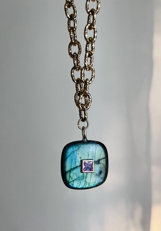 Collier Talisman Labradorite