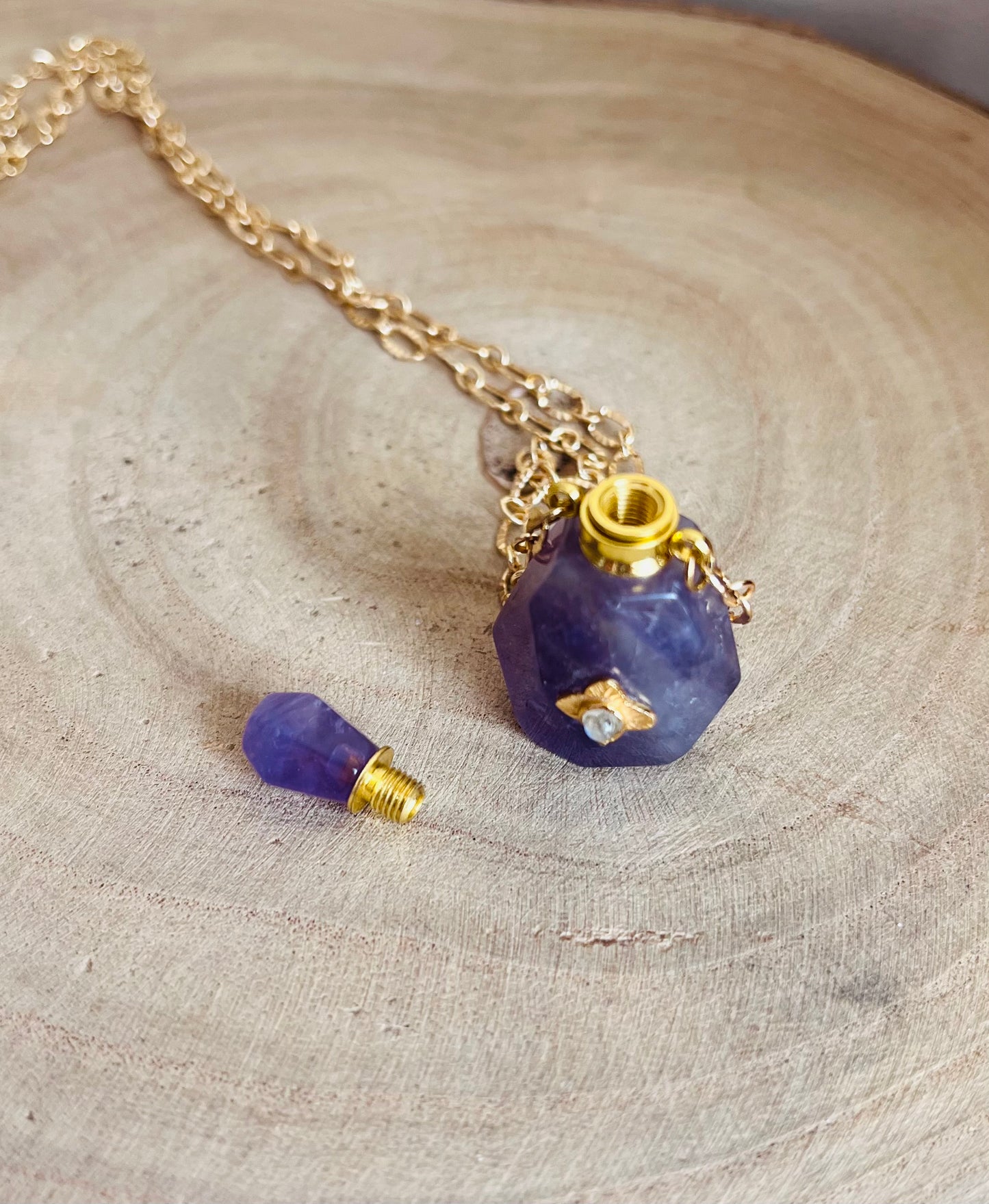 Collier fiole Améthyste