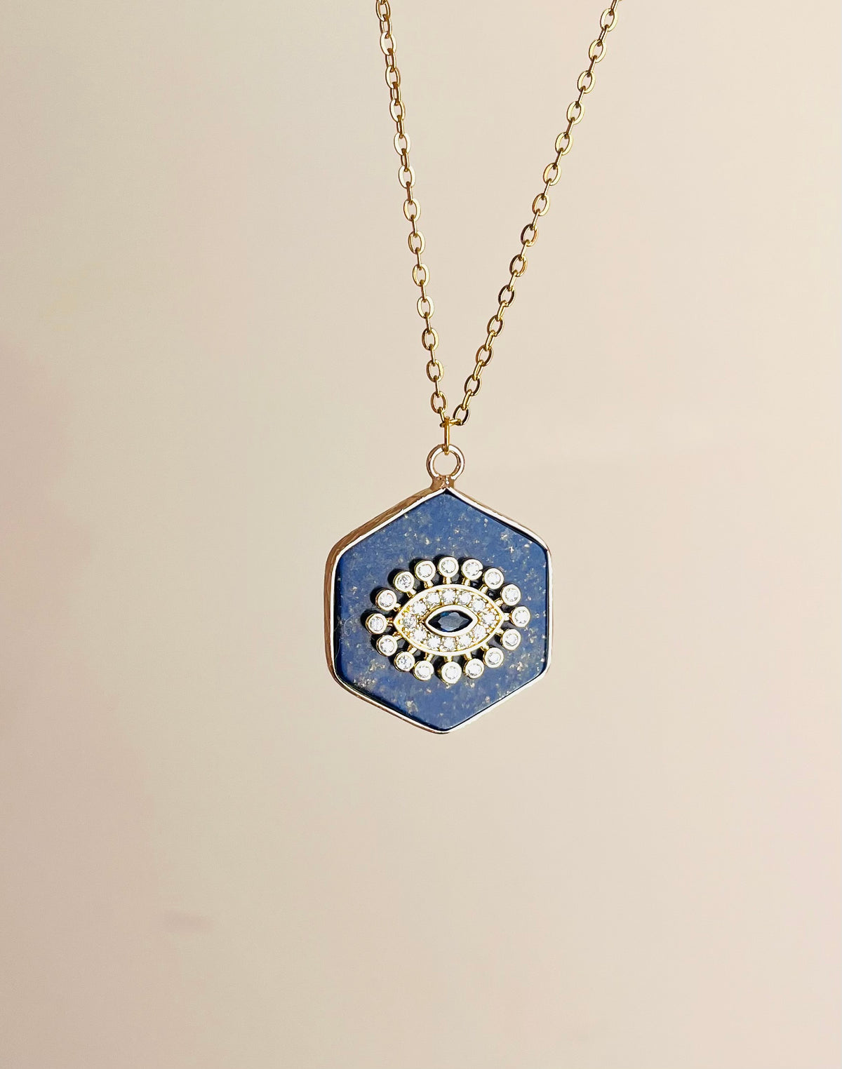 Collier talisman Lapis-lazuli