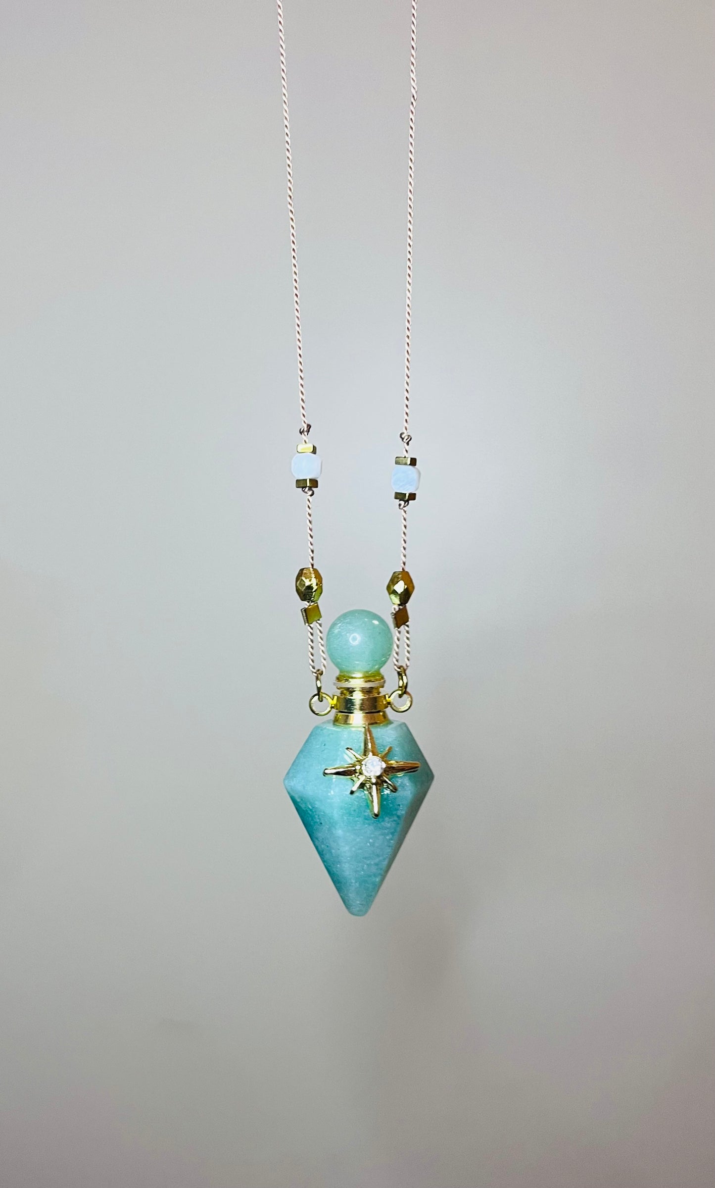 Collier talisman fiole Aventurine