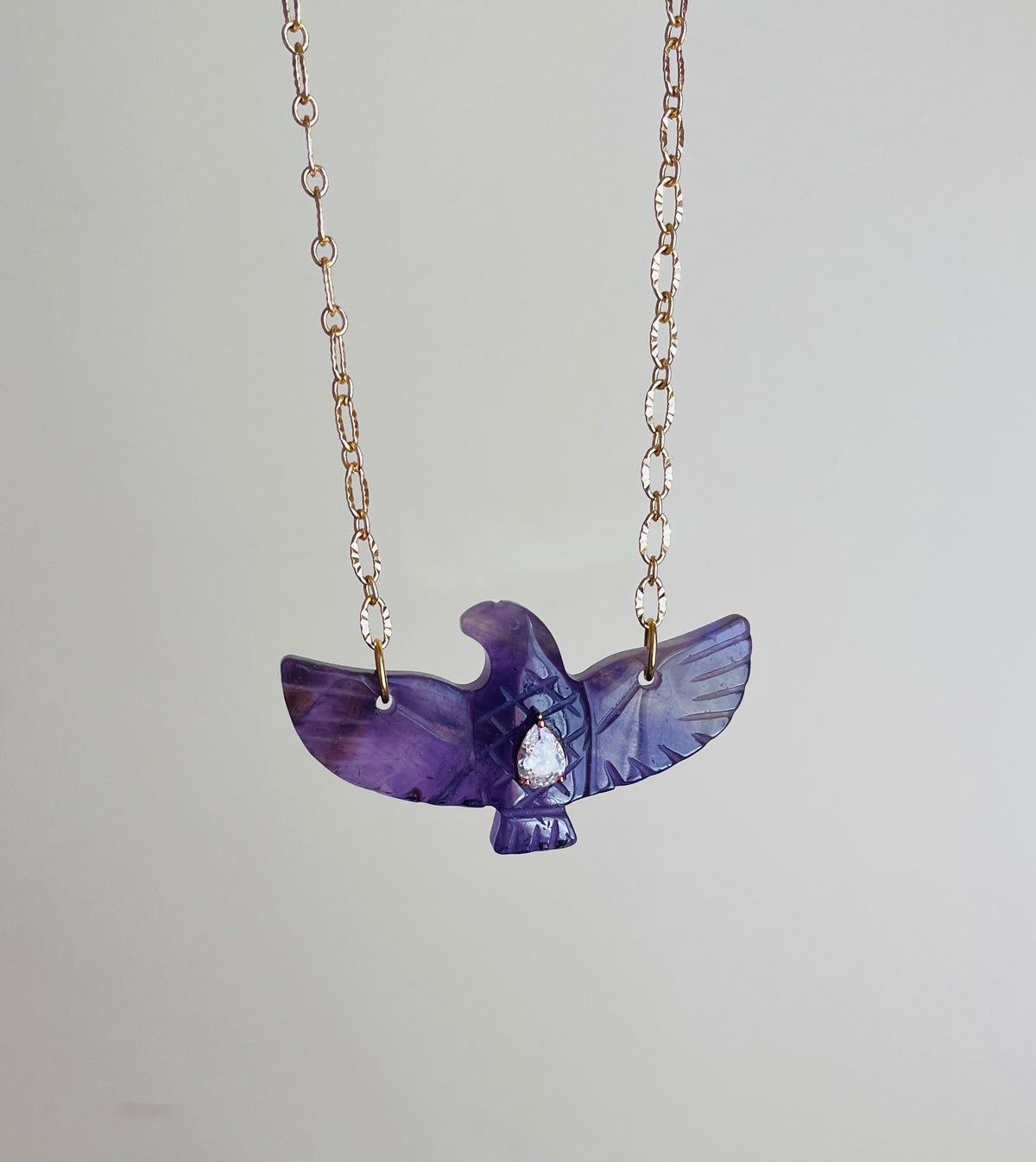 Collier sautoir phœnix Améthyste