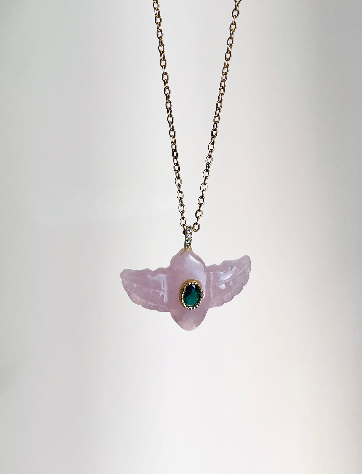 Sautoir talisman Quartz rose