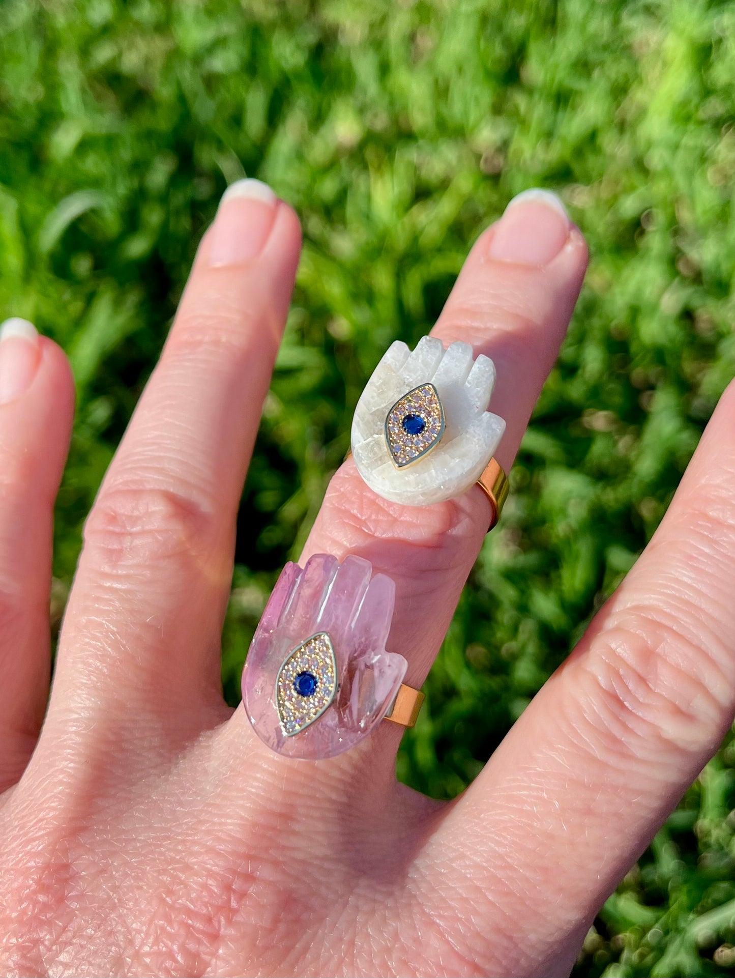 Bague main protectrice Améthyste