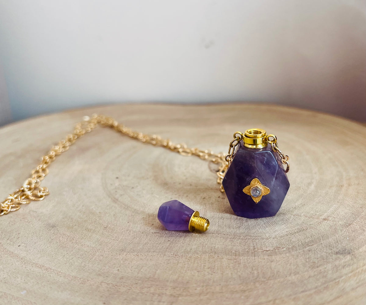 Collier fiole Améthyste