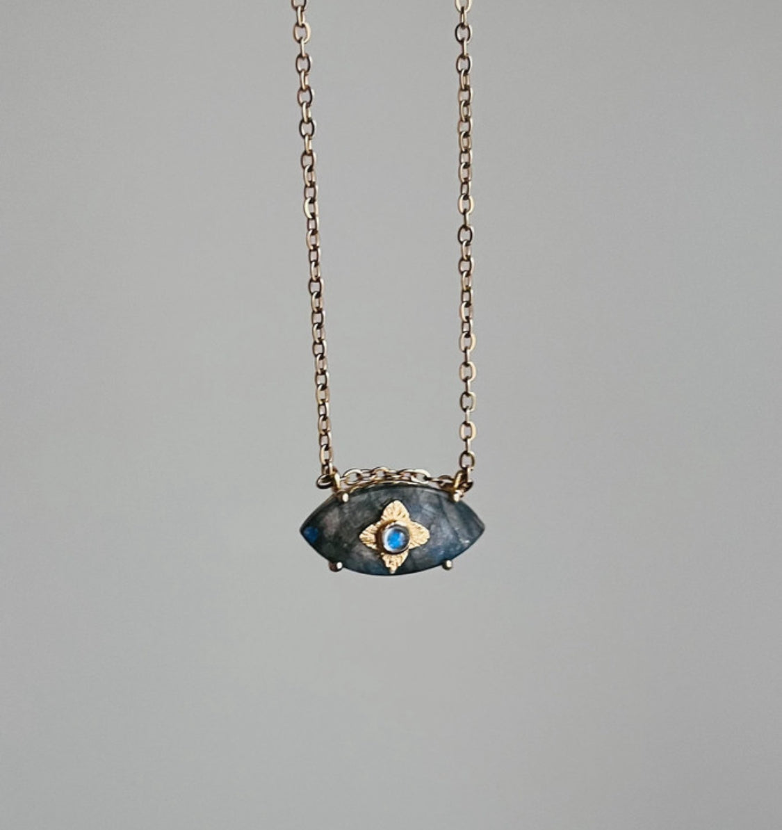 Collier talisman œil protecteur Labradorite