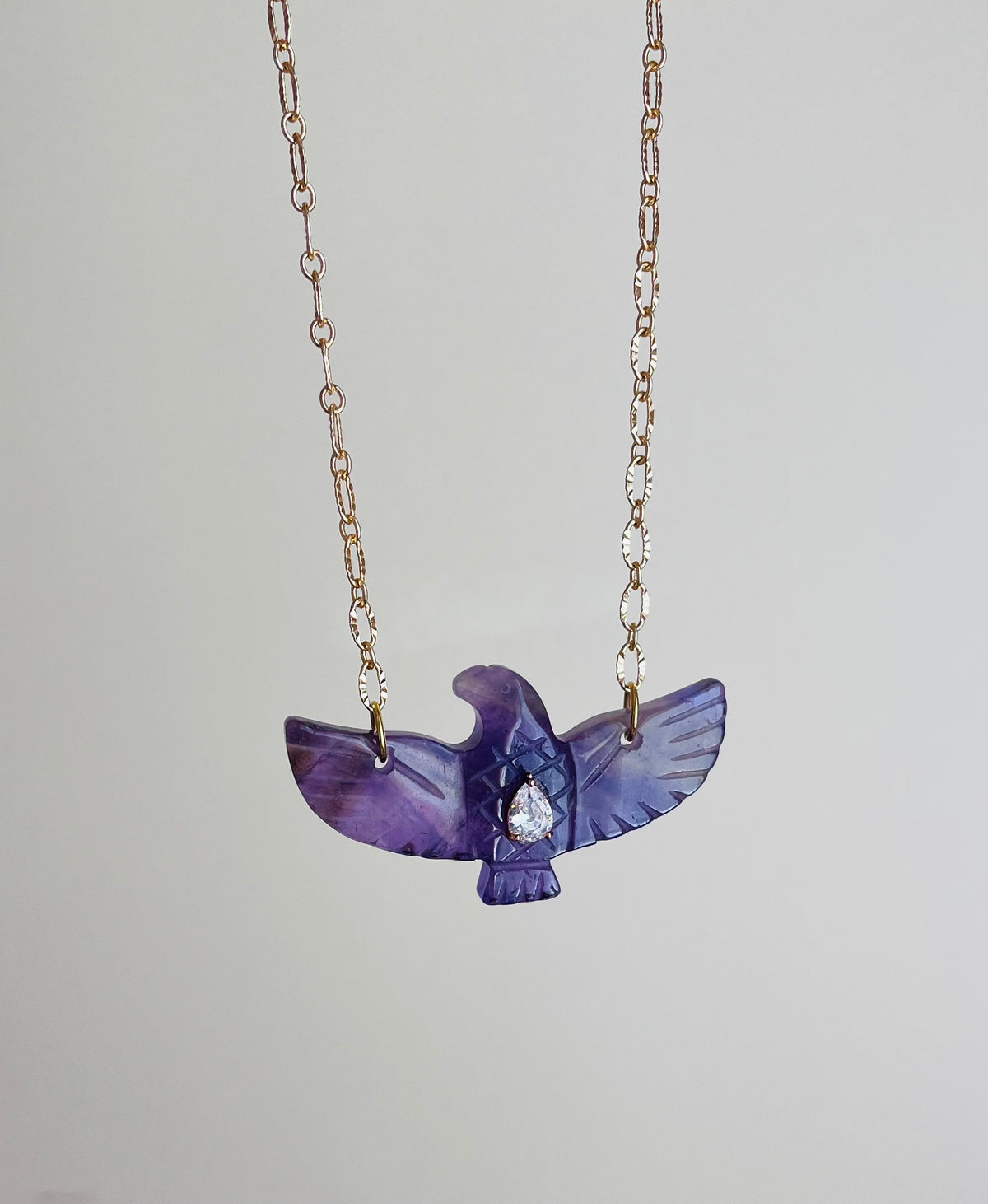 Collier sautoir phœnix Améthyste