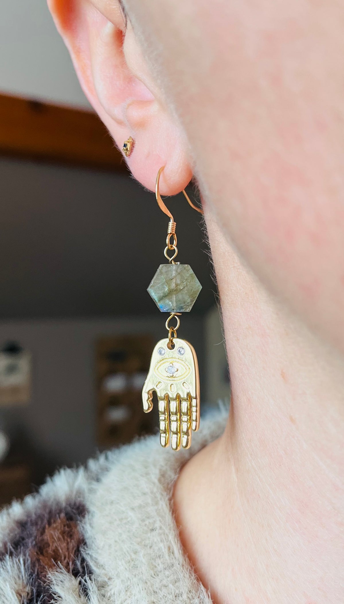 Boucles d’oreilles Labradorite