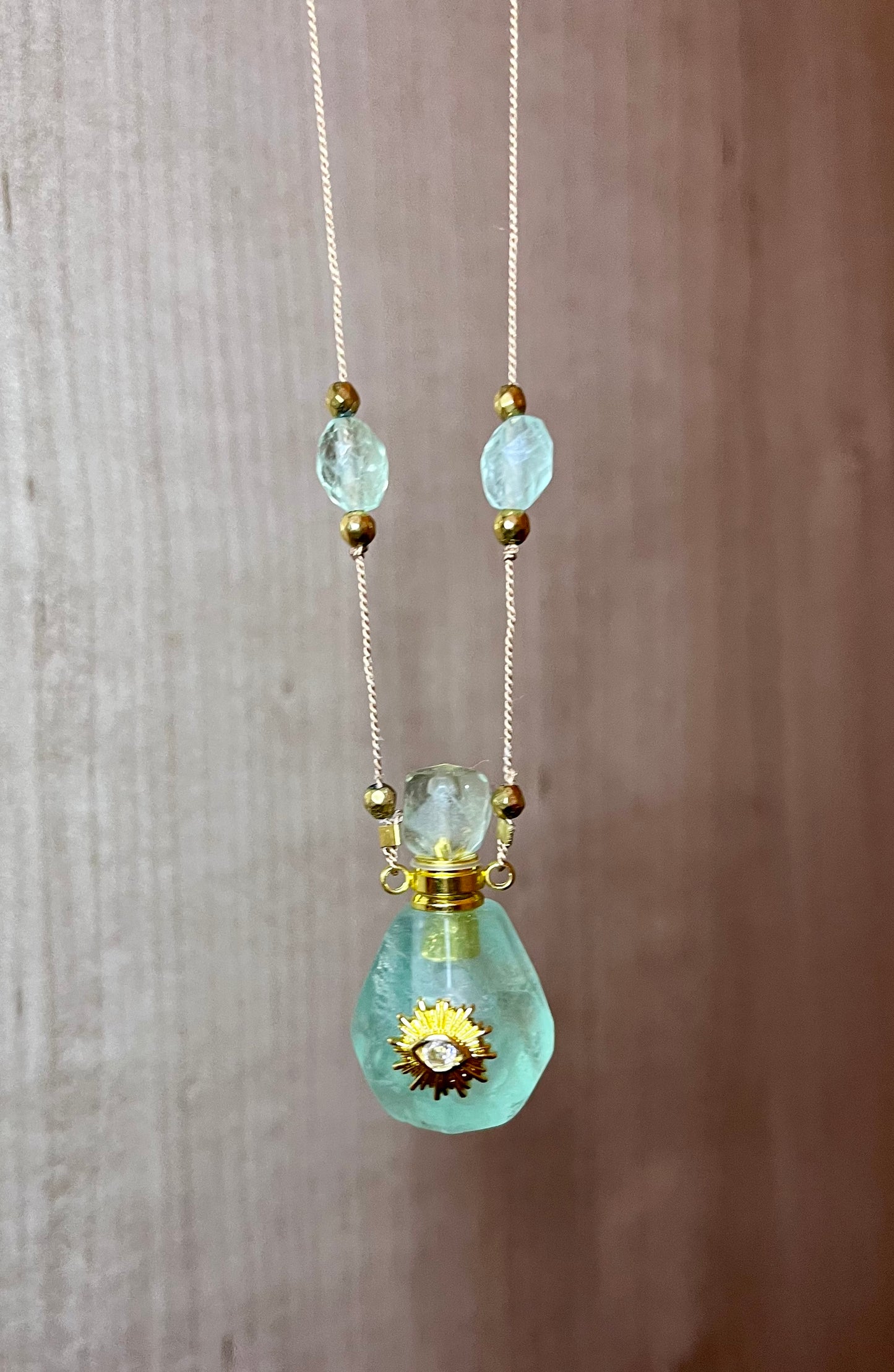 Collier fiole Fluorite