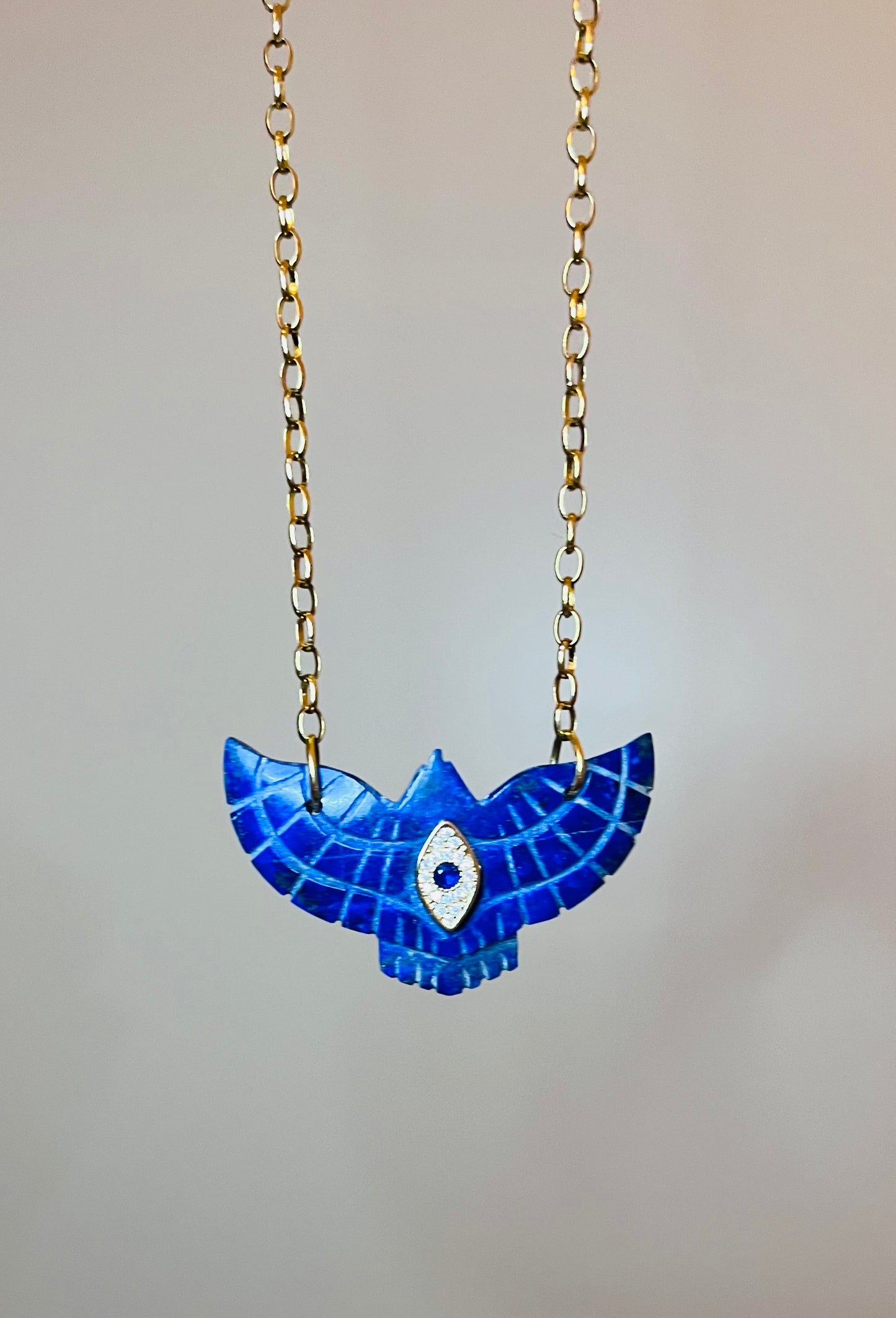 Sautoir phœnix Lapis-Lazuli