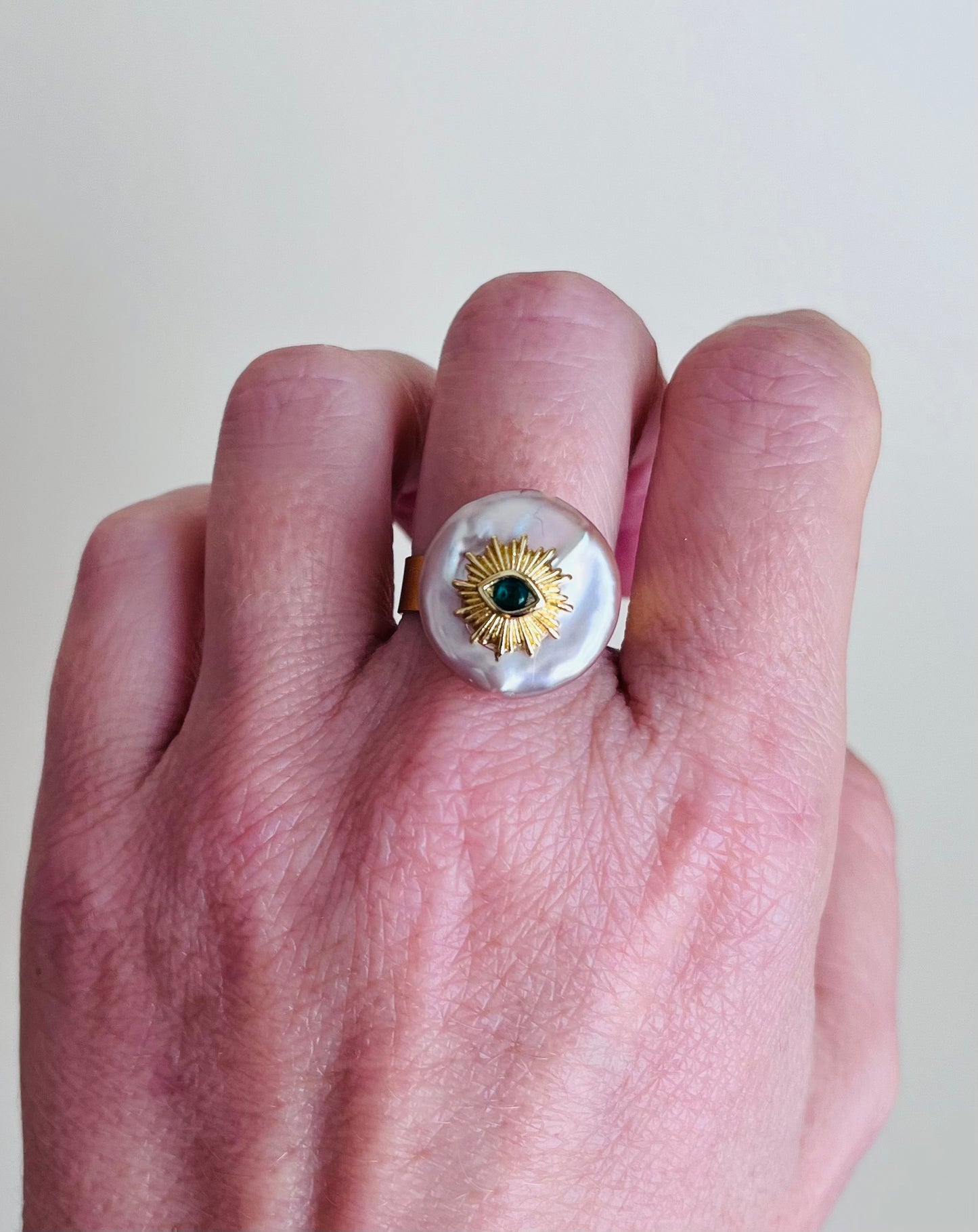 Bague Amulette Perle d’eau douce