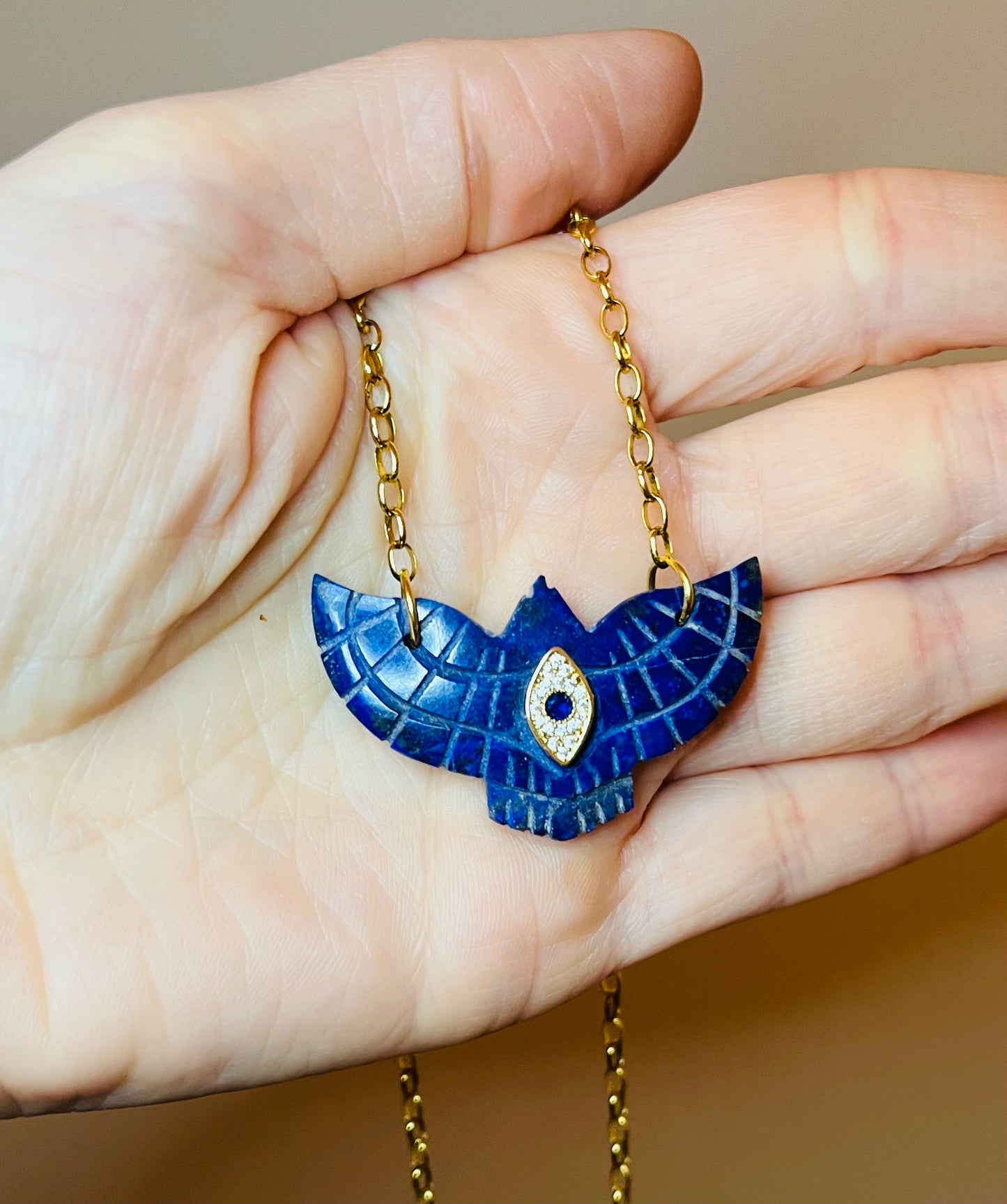 Sautoir phœnix Lapis-Lazuli