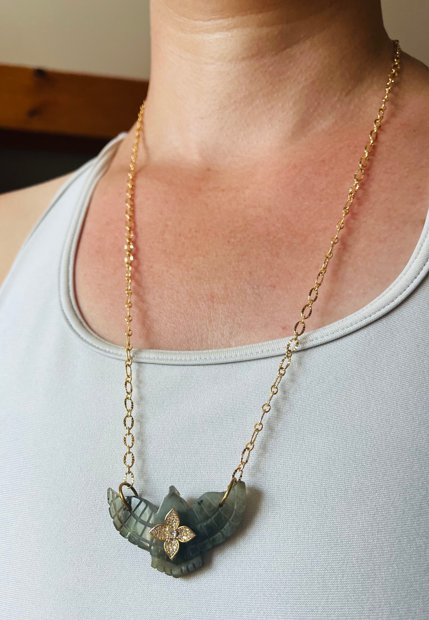 Collier sautoir phœnix Labradorite