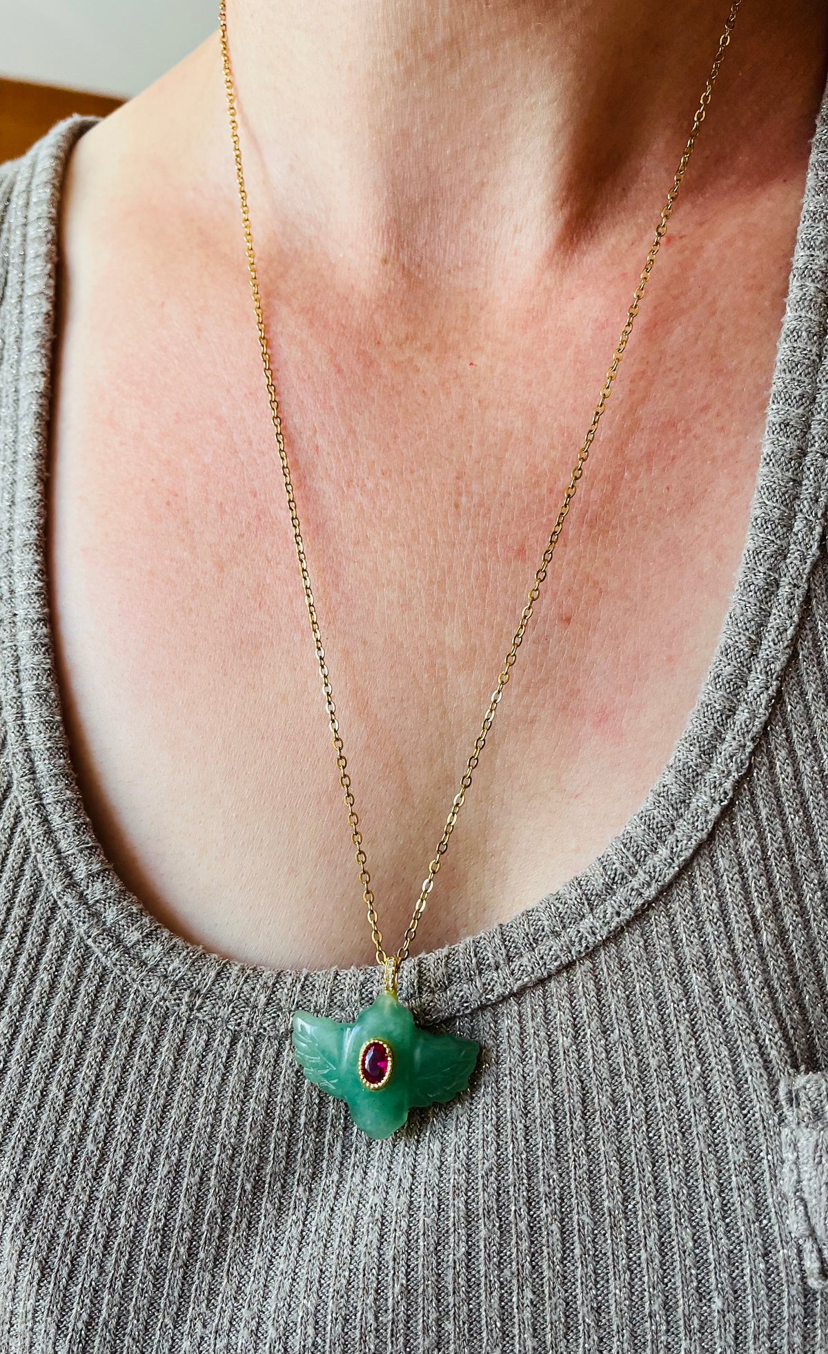 Sautoir talisman Aventurine