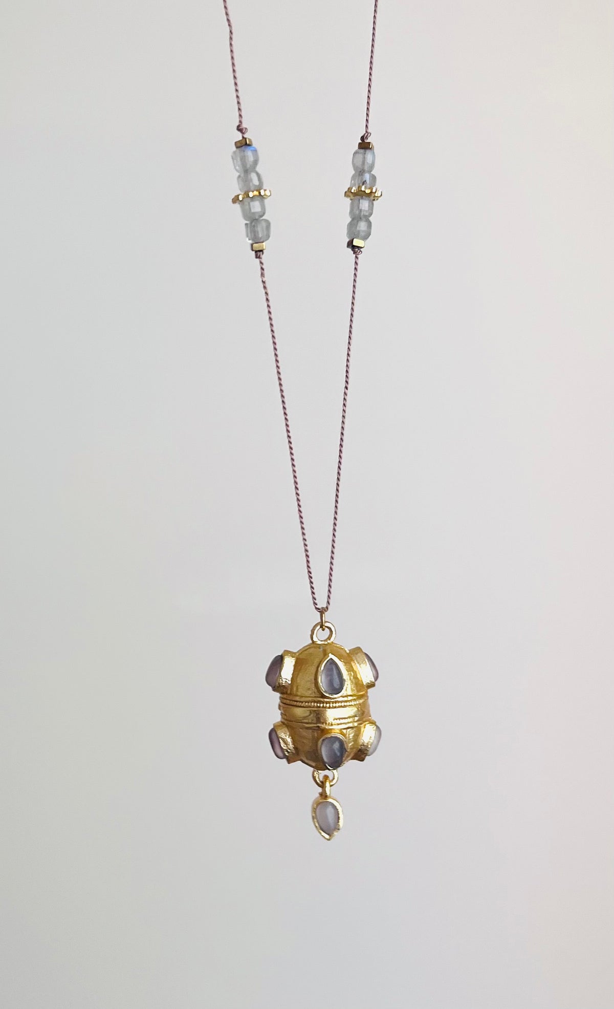 Collier Sautoir talisman ethnique Labradorite