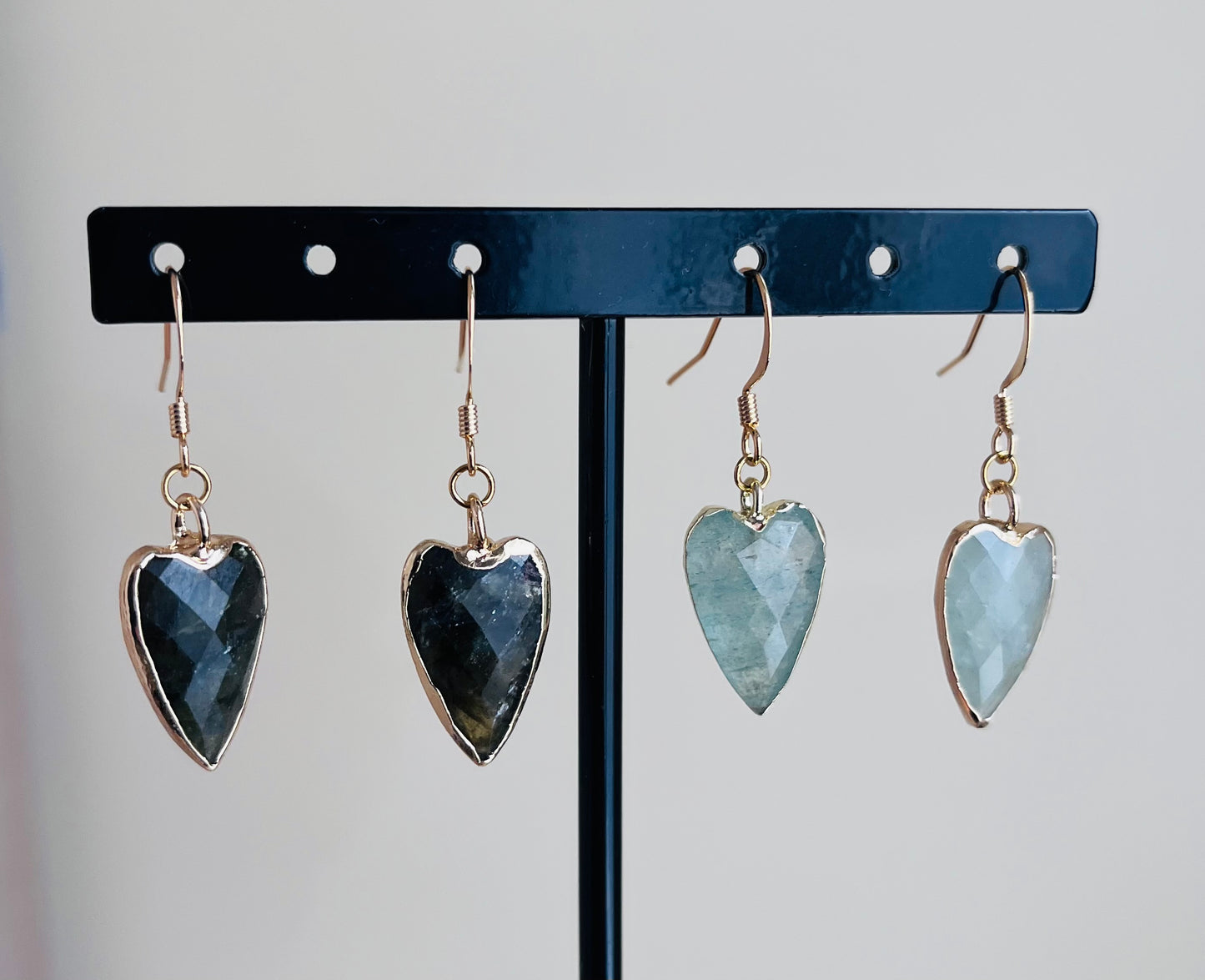 Boucles d’oreilles cœurs Aventurine