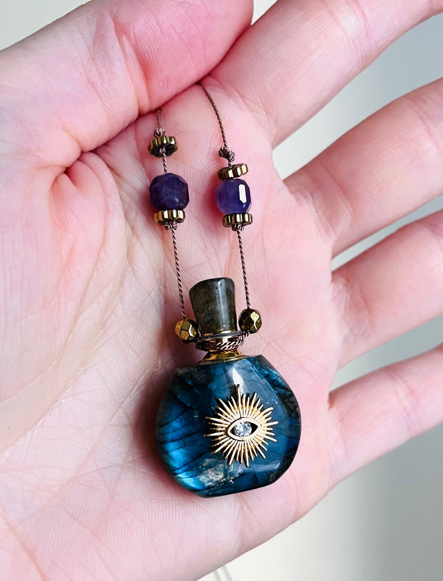 Collier fiole Labradorite