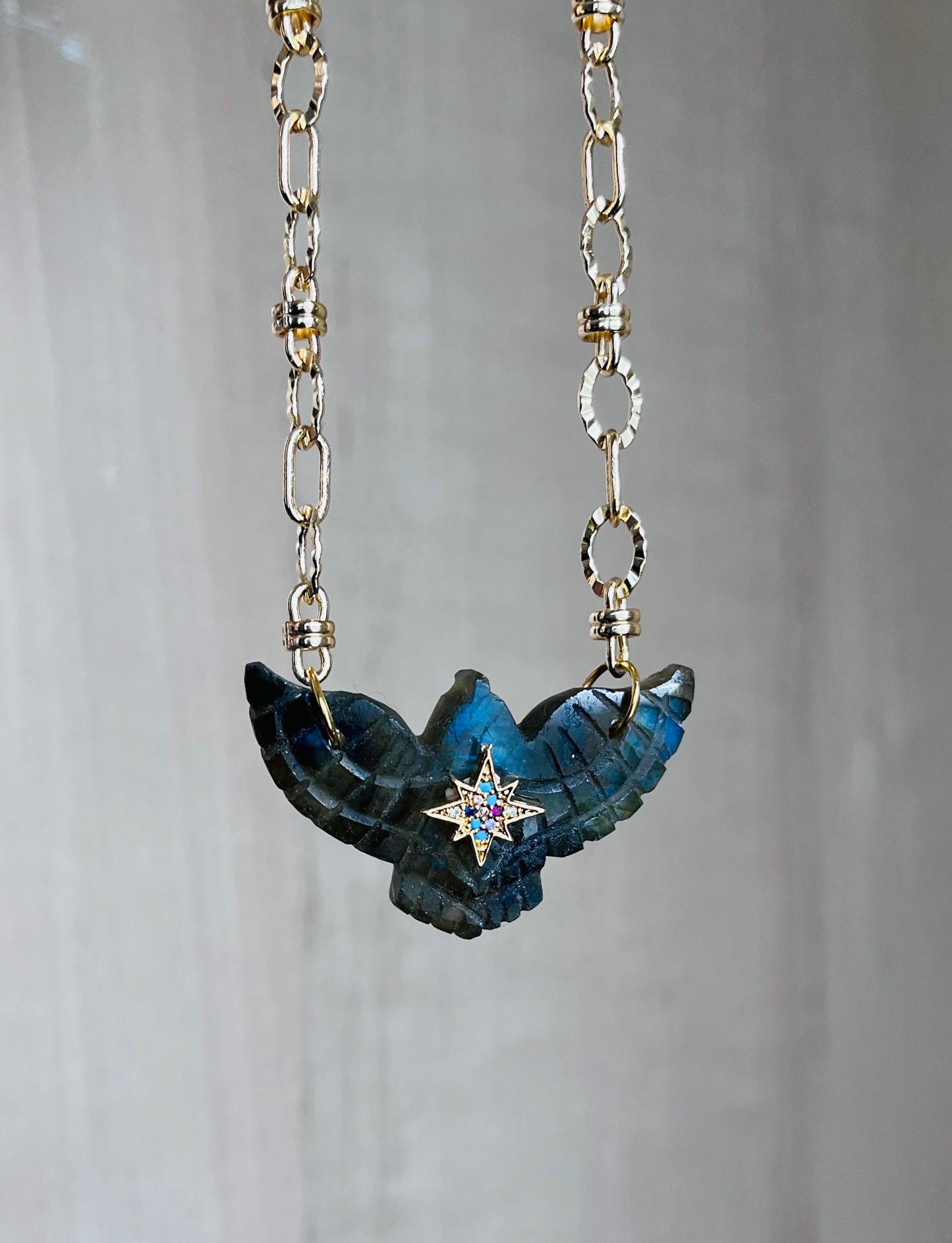 Collier phœnix protecteur Labradorite
