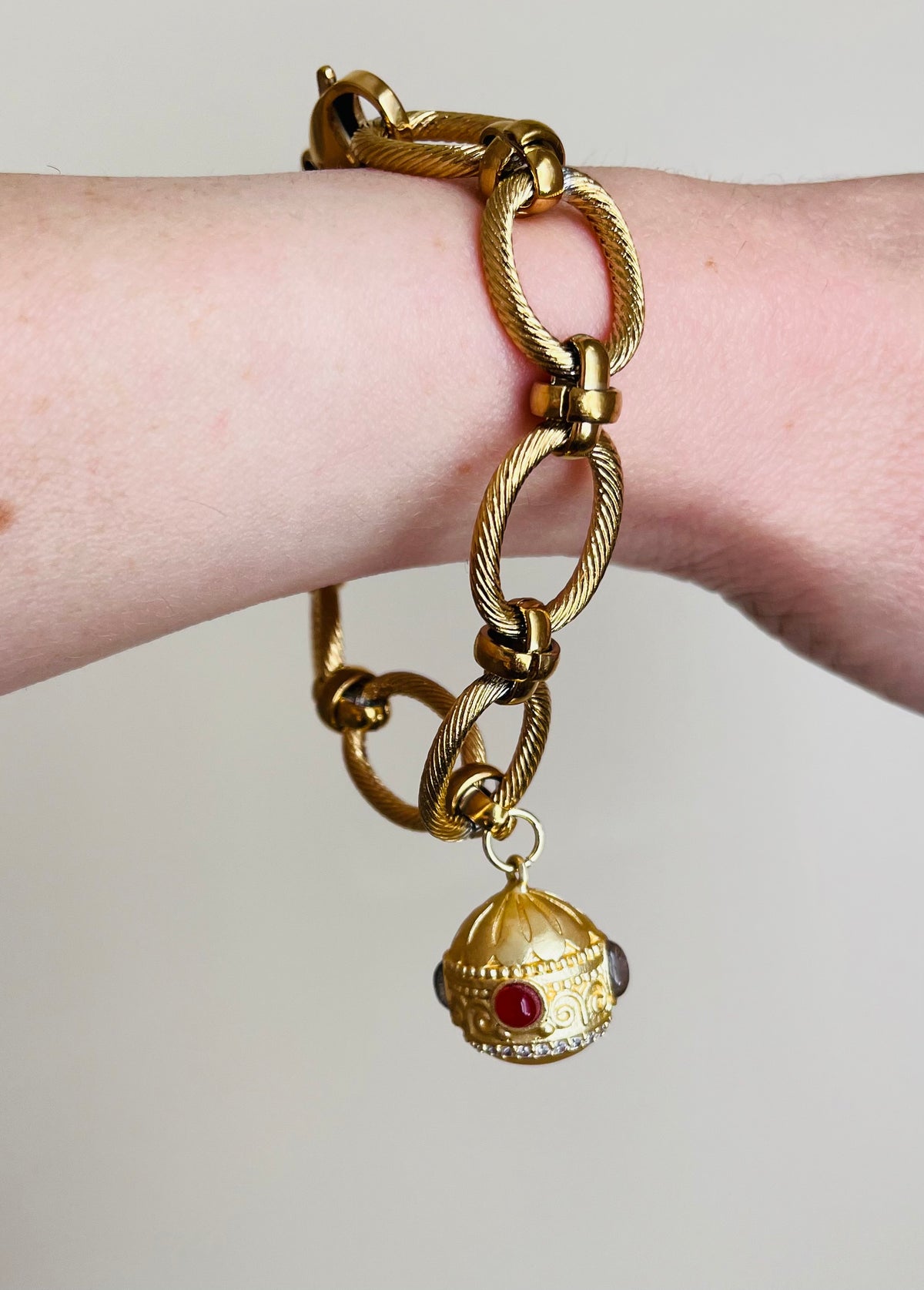 Bracelet talisman ethnique Labradorite et Cornaline