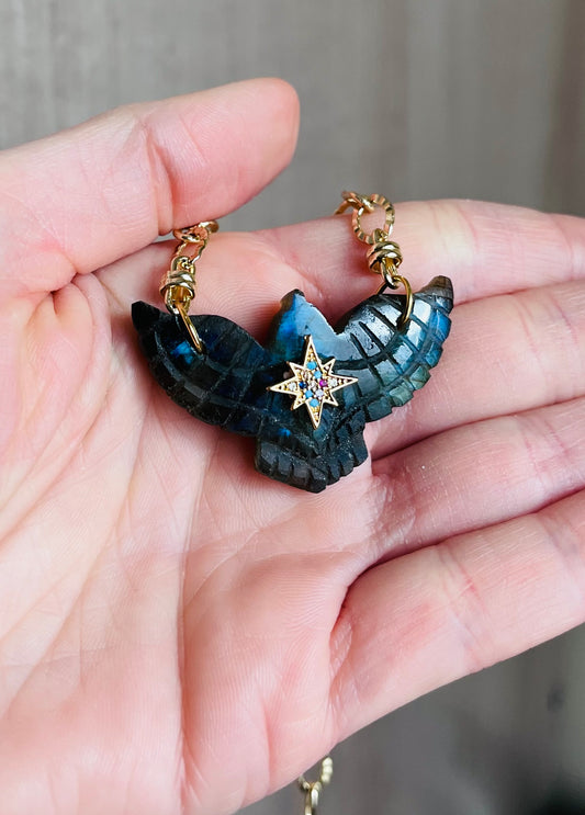 Collier phœnix protecteur Labradorite