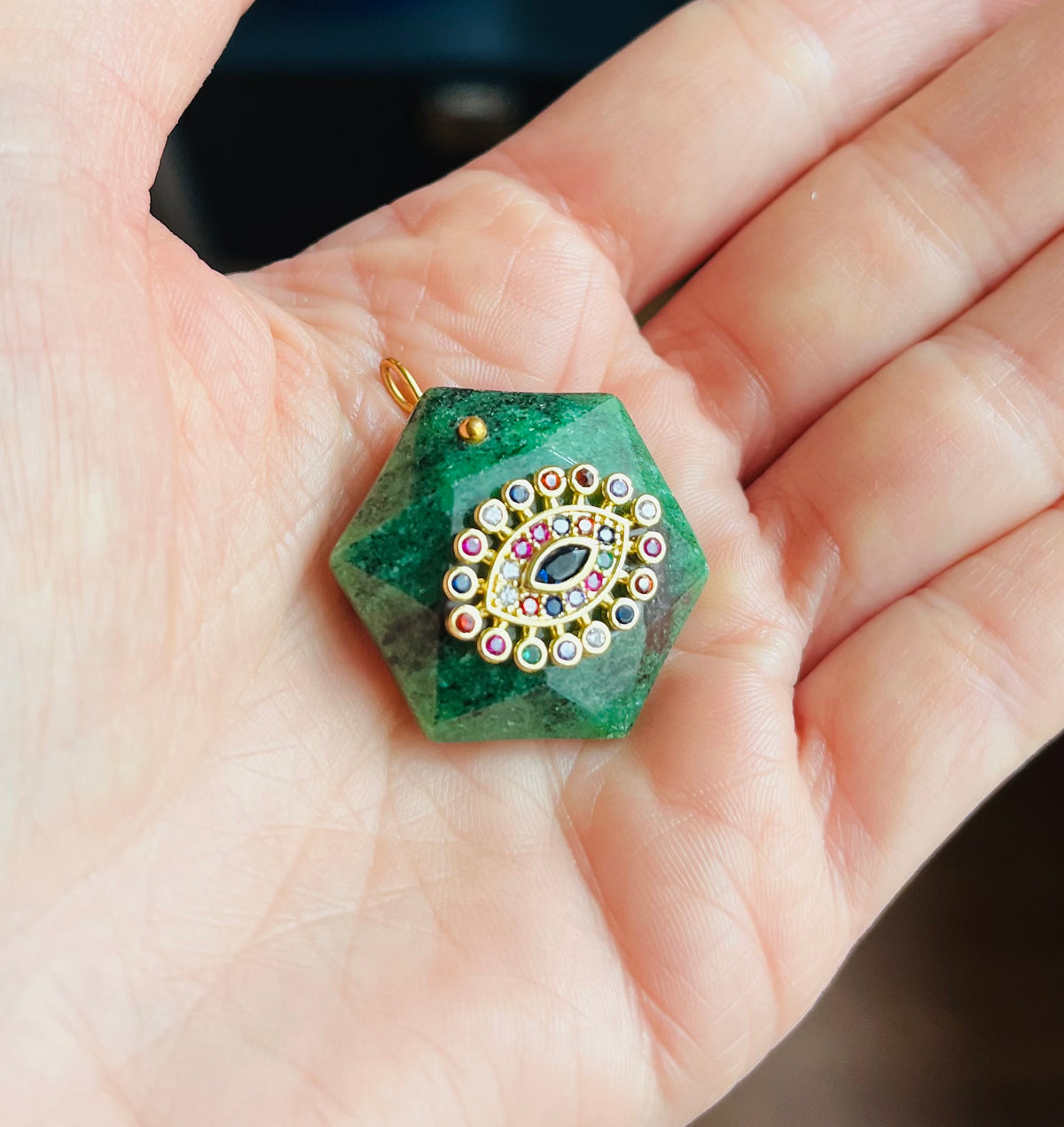 Pendentif grigri Rubis Zoisite