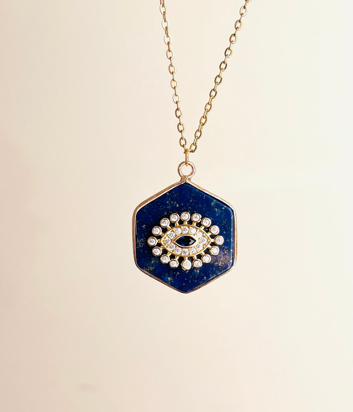 Collier talisman Lapis-lazuli