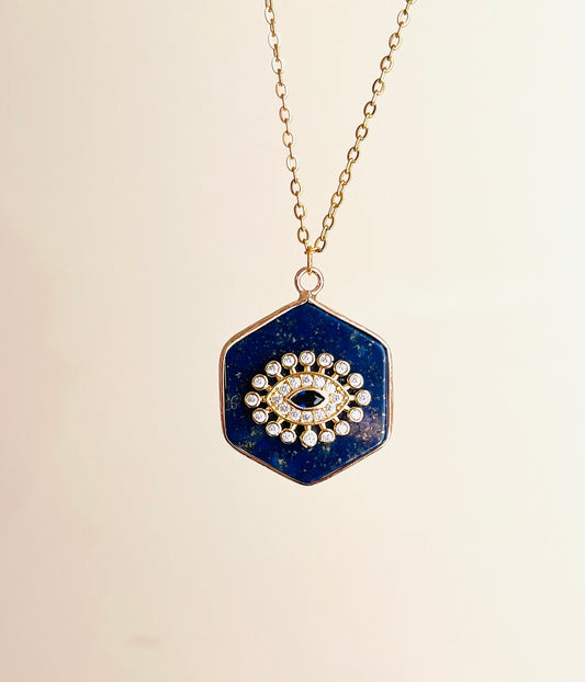 Collier talisman Lapis-lazuli