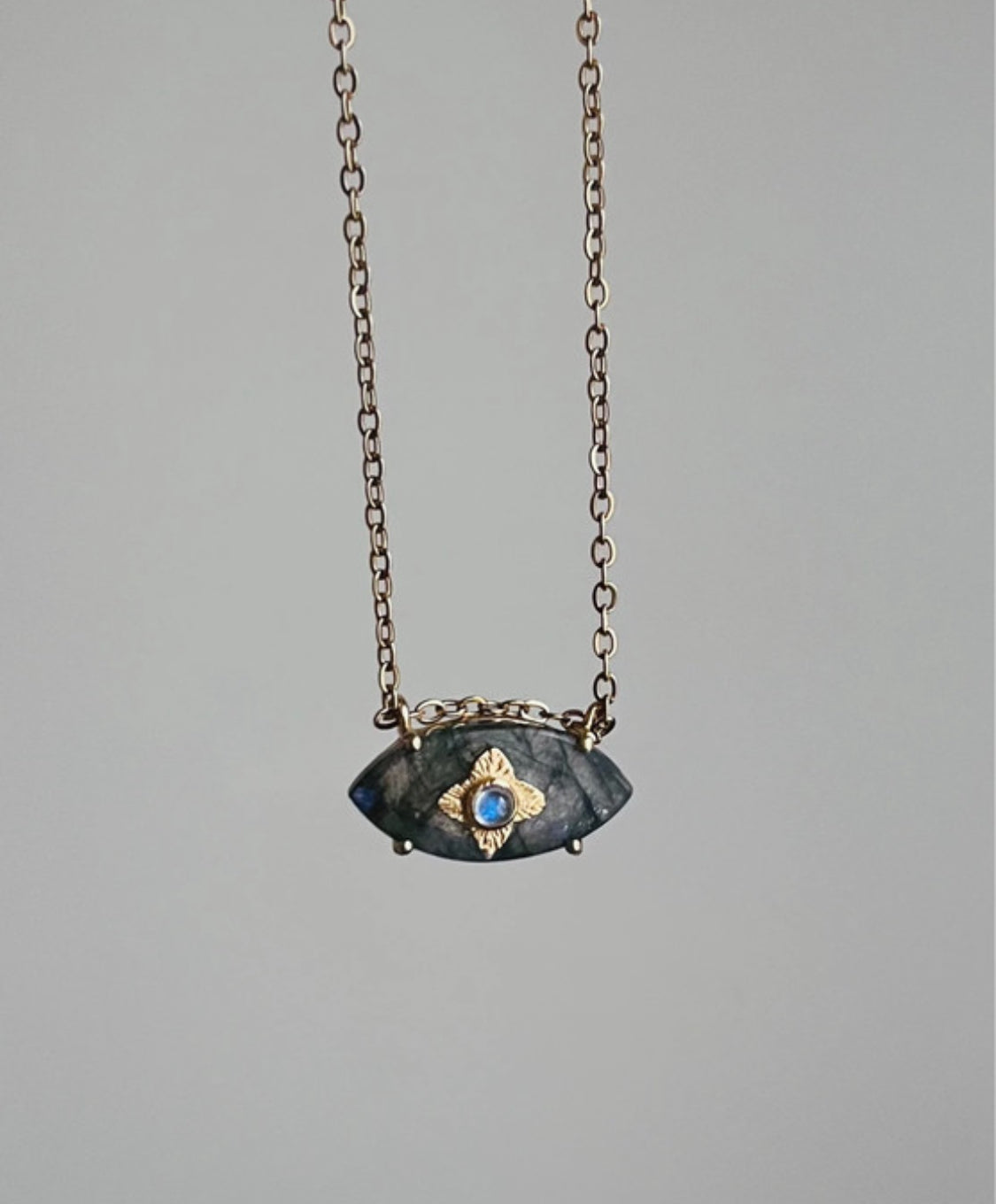 Collier talisman œil protecteur Labradorite