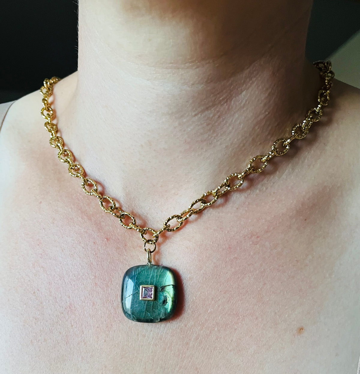 Collier Talisman Labradorite