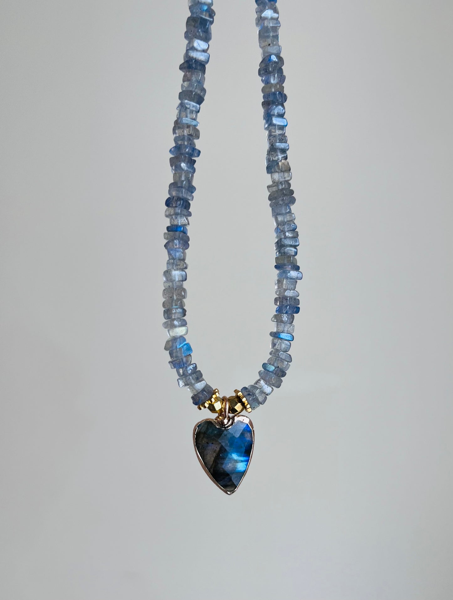 Collier cœur Labradorite