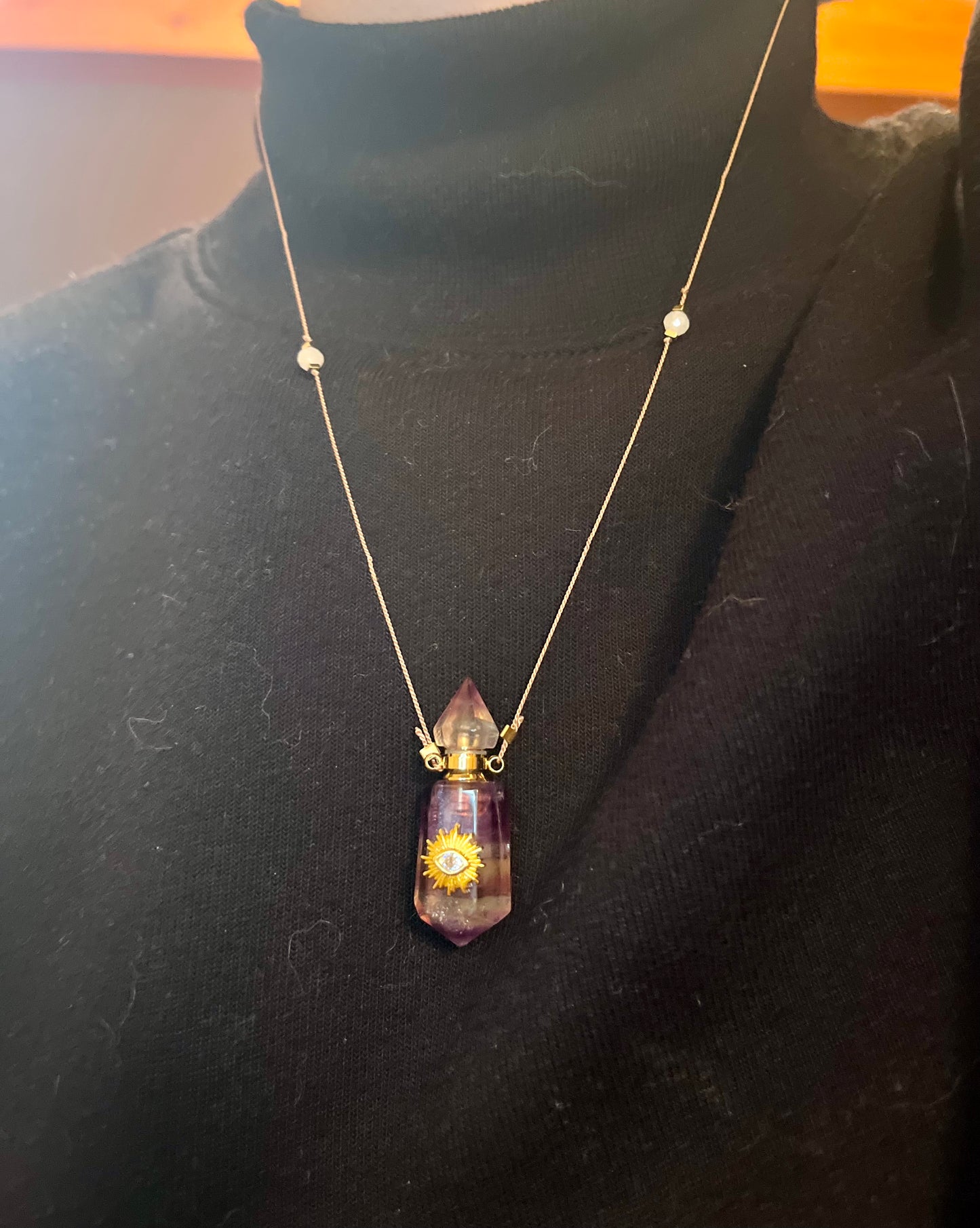 Collier fiole Amétrine