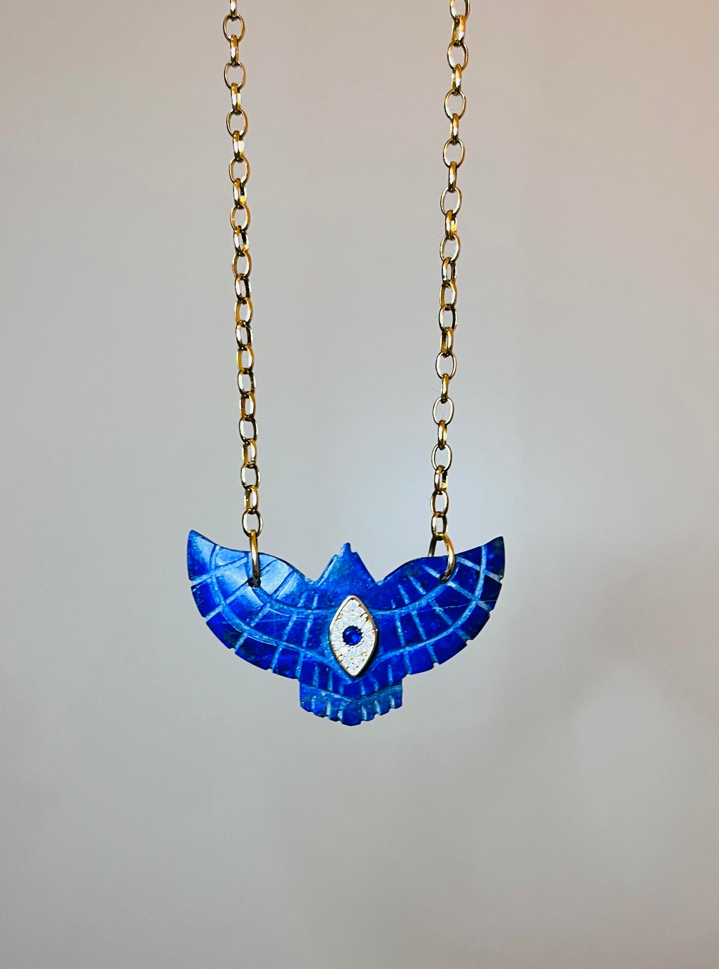 Sautoir phœnix Lapis-Lazuli