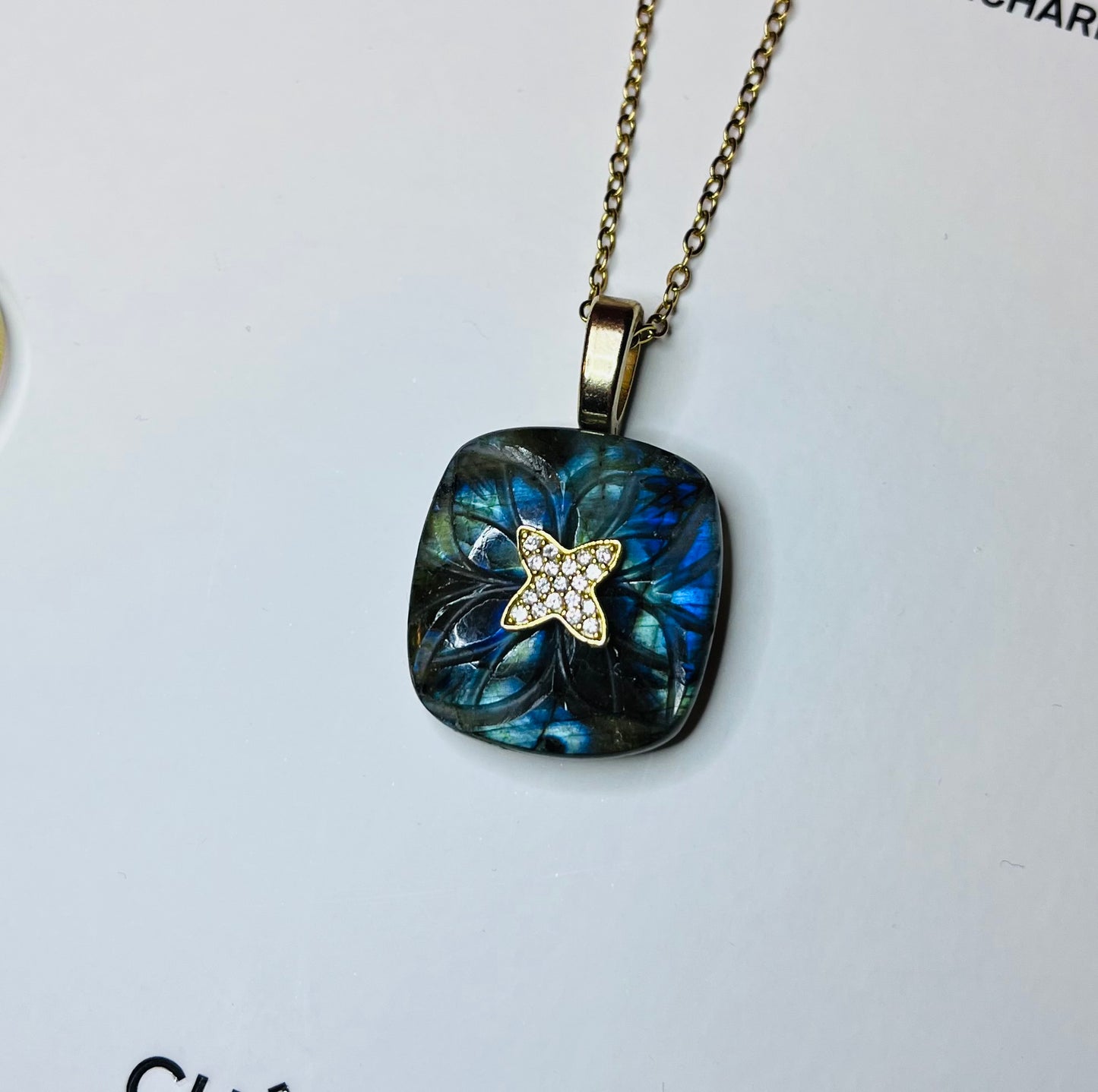 Collier talisman protecteur Labradorite - Éloignement des énergies négatives