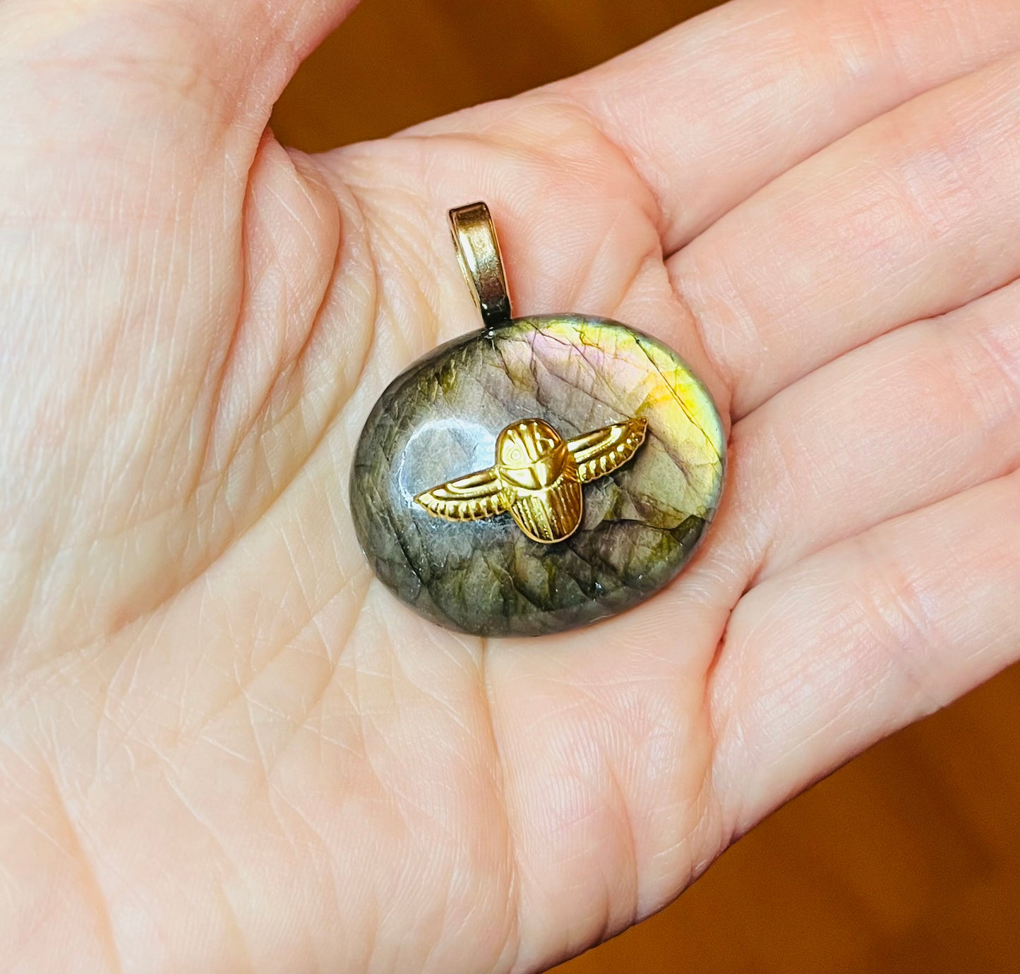 Pendentif talisman protecteur Labradorite