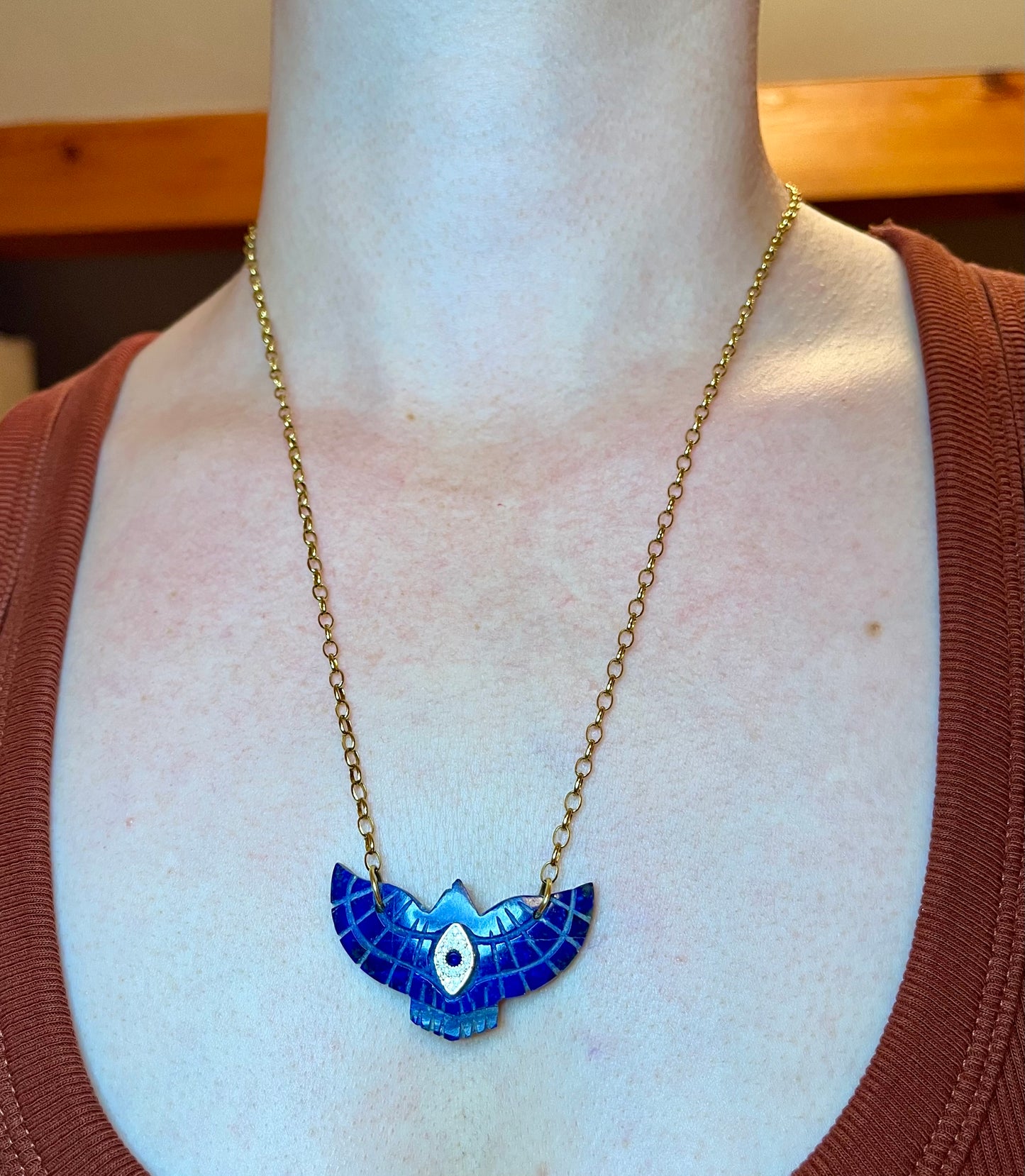 Sautoir phœnix Lapis-Lazuli