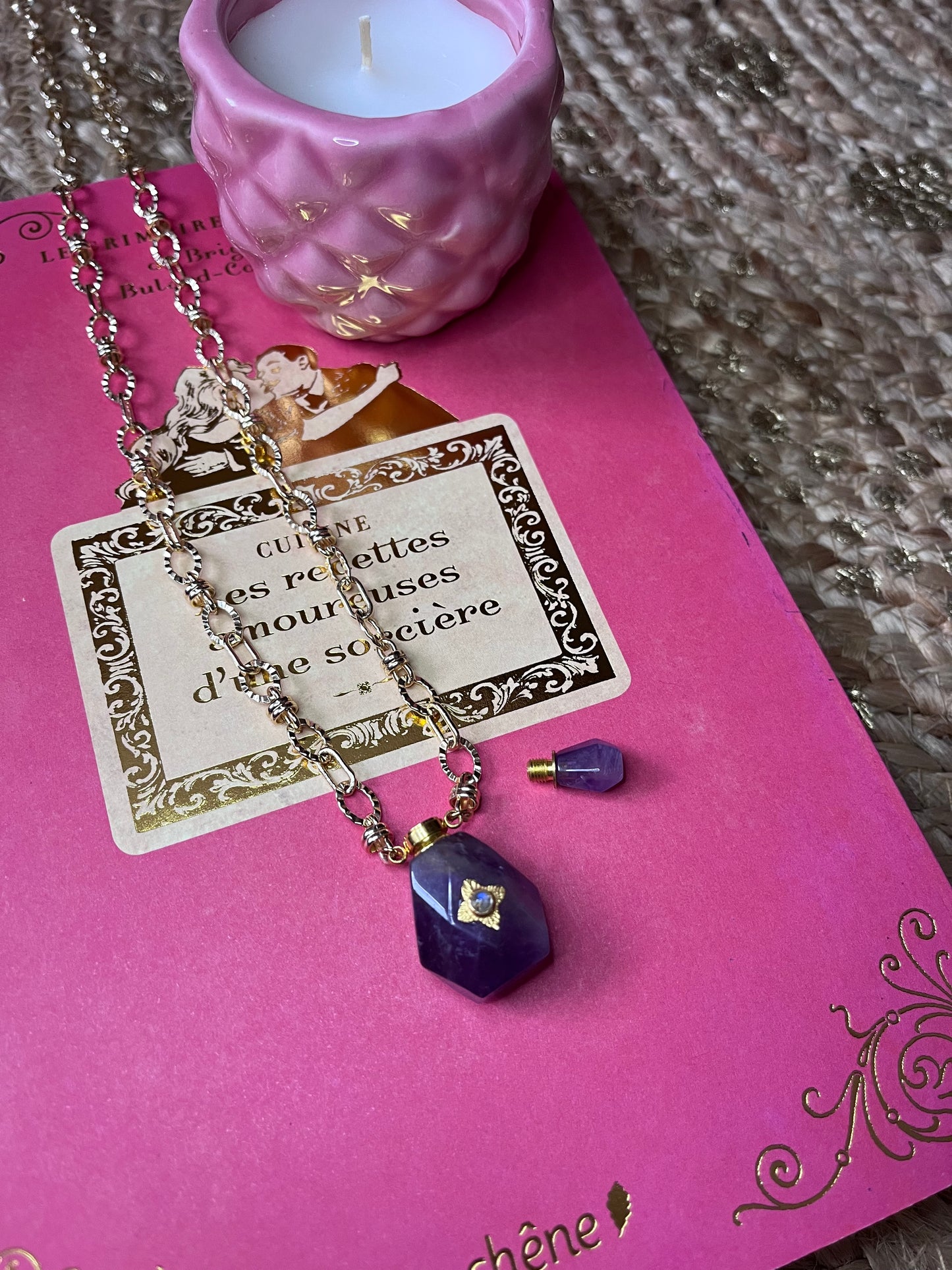 Collier fiole Améthyste
