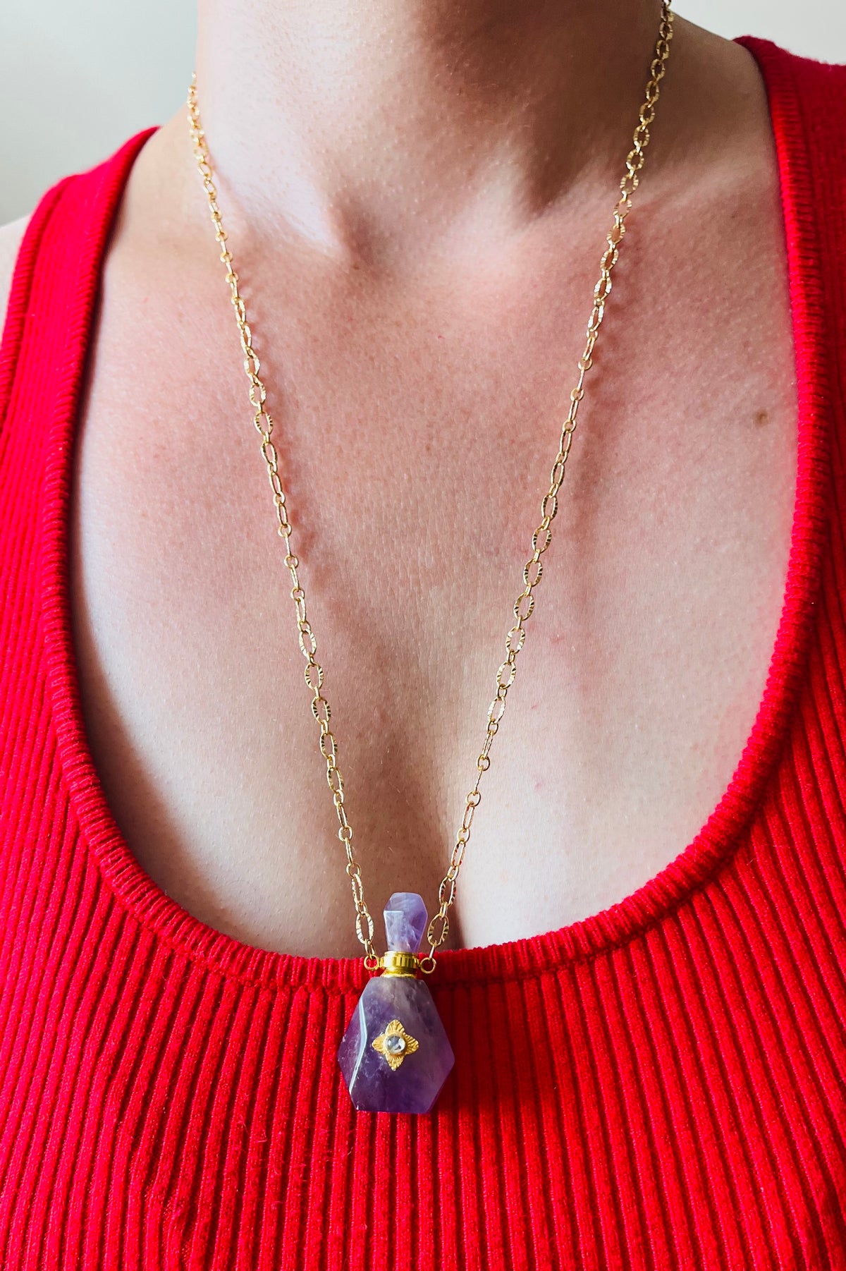 Collier fiole Améthyste