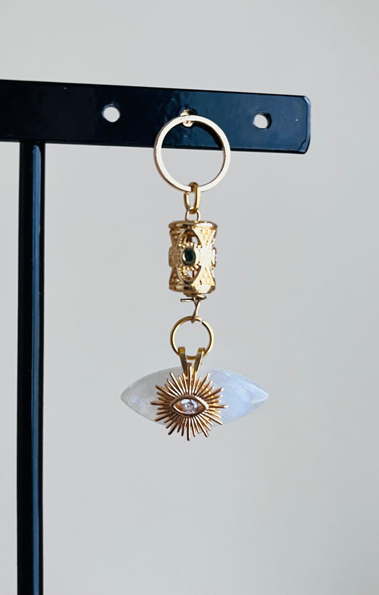 Mono boucle œil protecteur Pierre de Lune