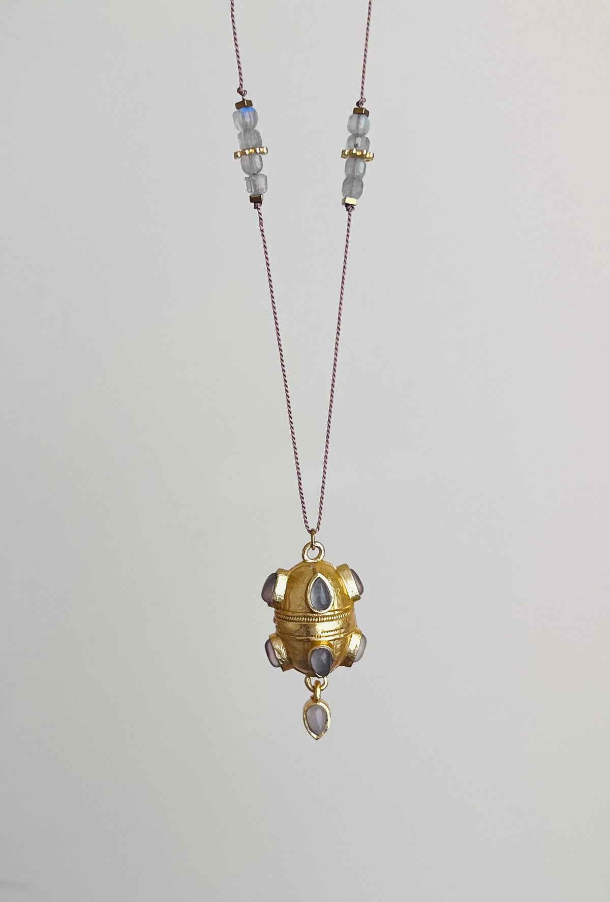 Collier Sautoir talisman ethnique Labradorite