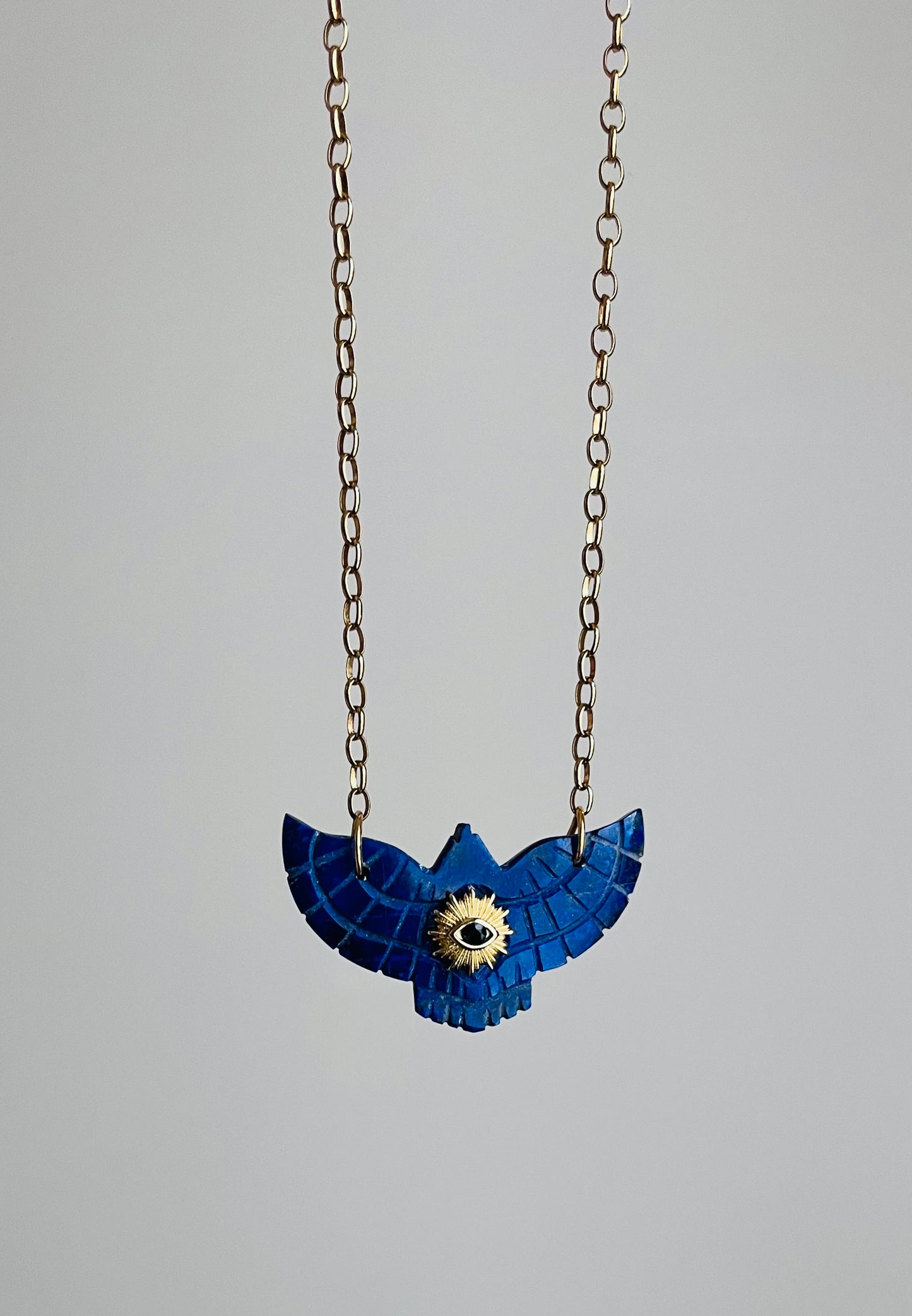 Sautoir phœnix Lapis-Lazuli