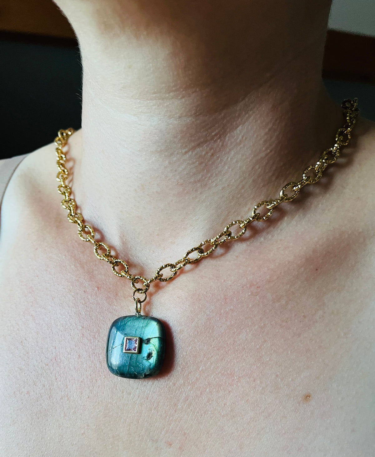 Collier Talisman Labradorite