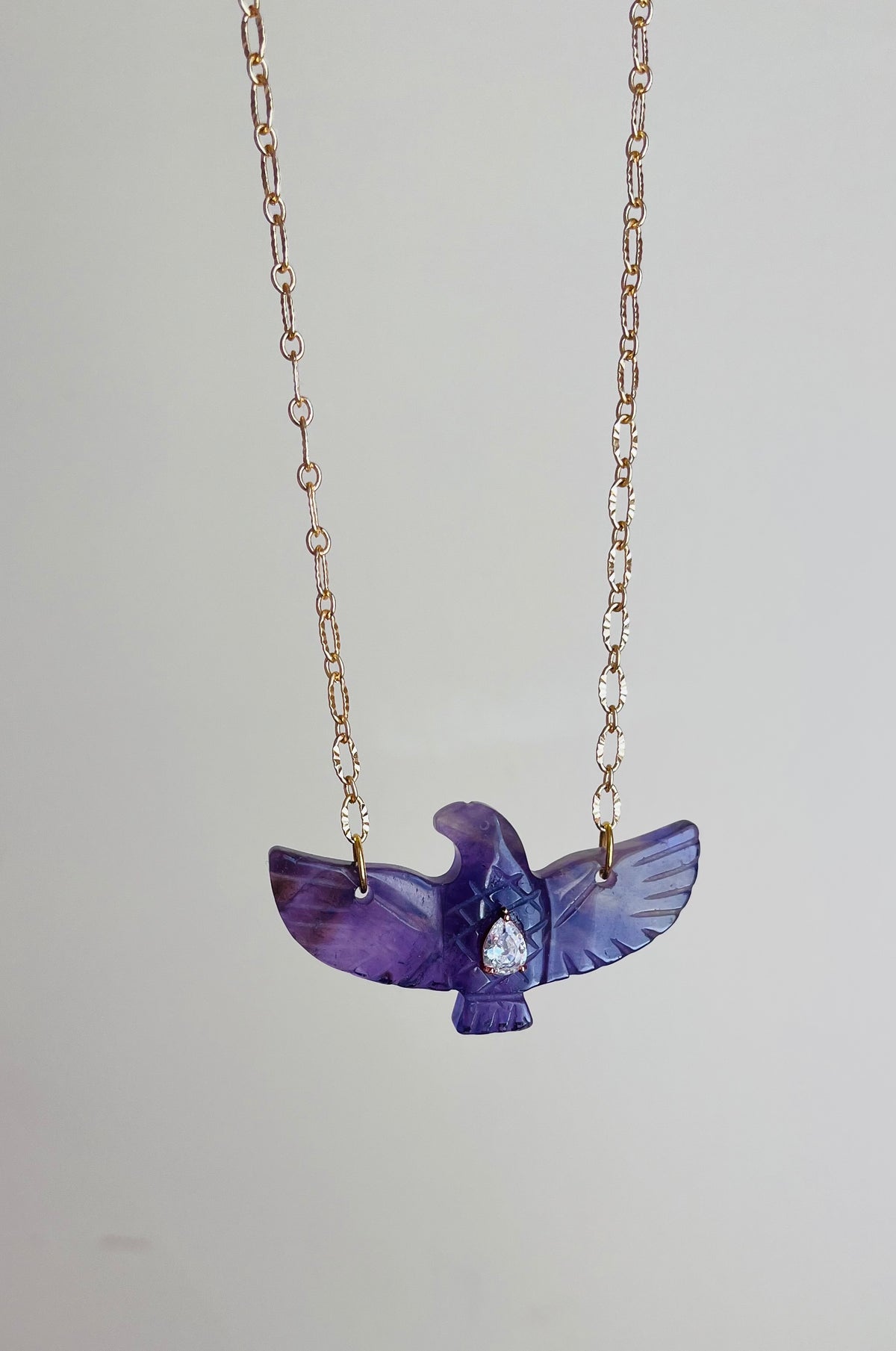 Collier sautoir phœnix Améthyste