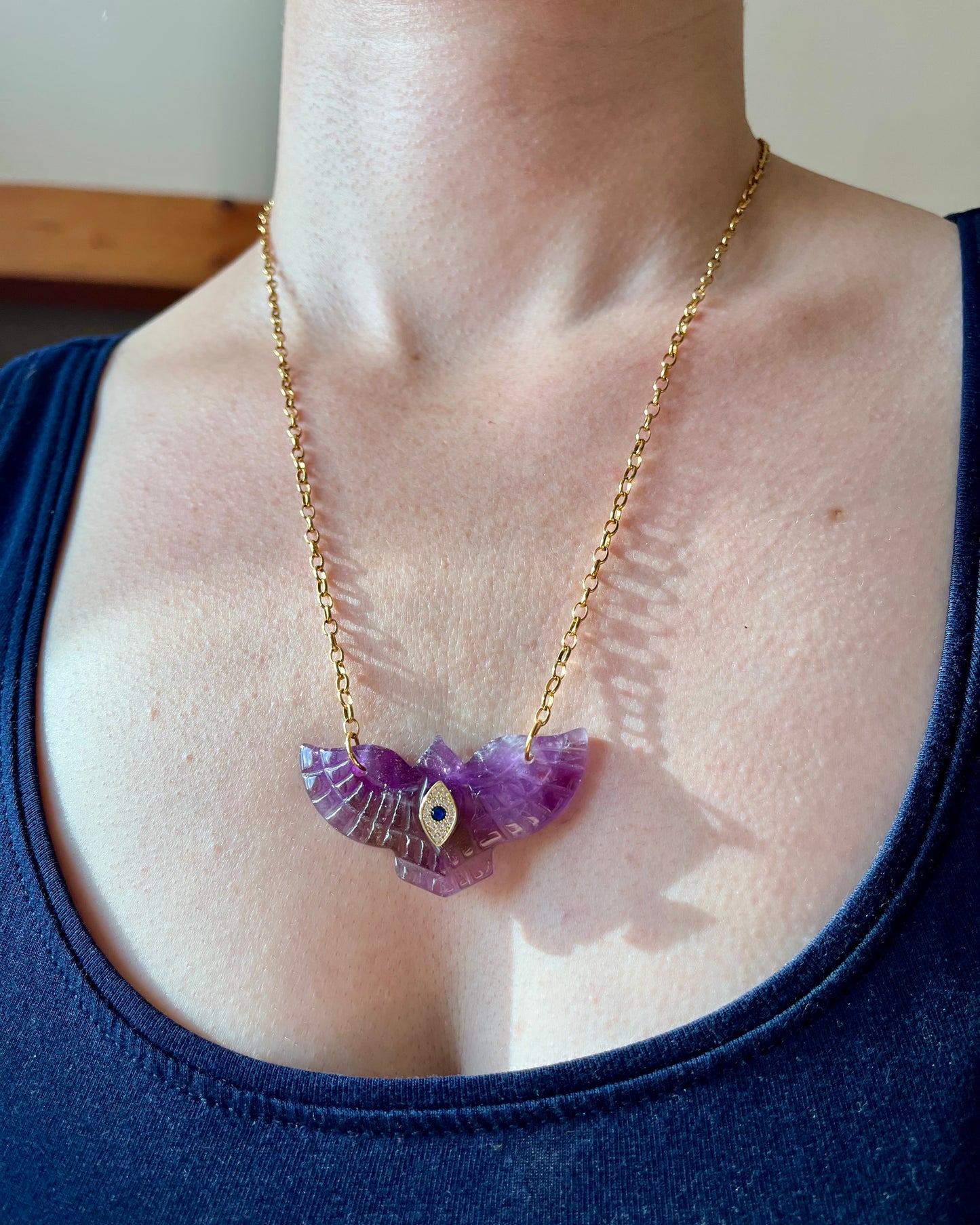 Sautoir phœnix Améthyste