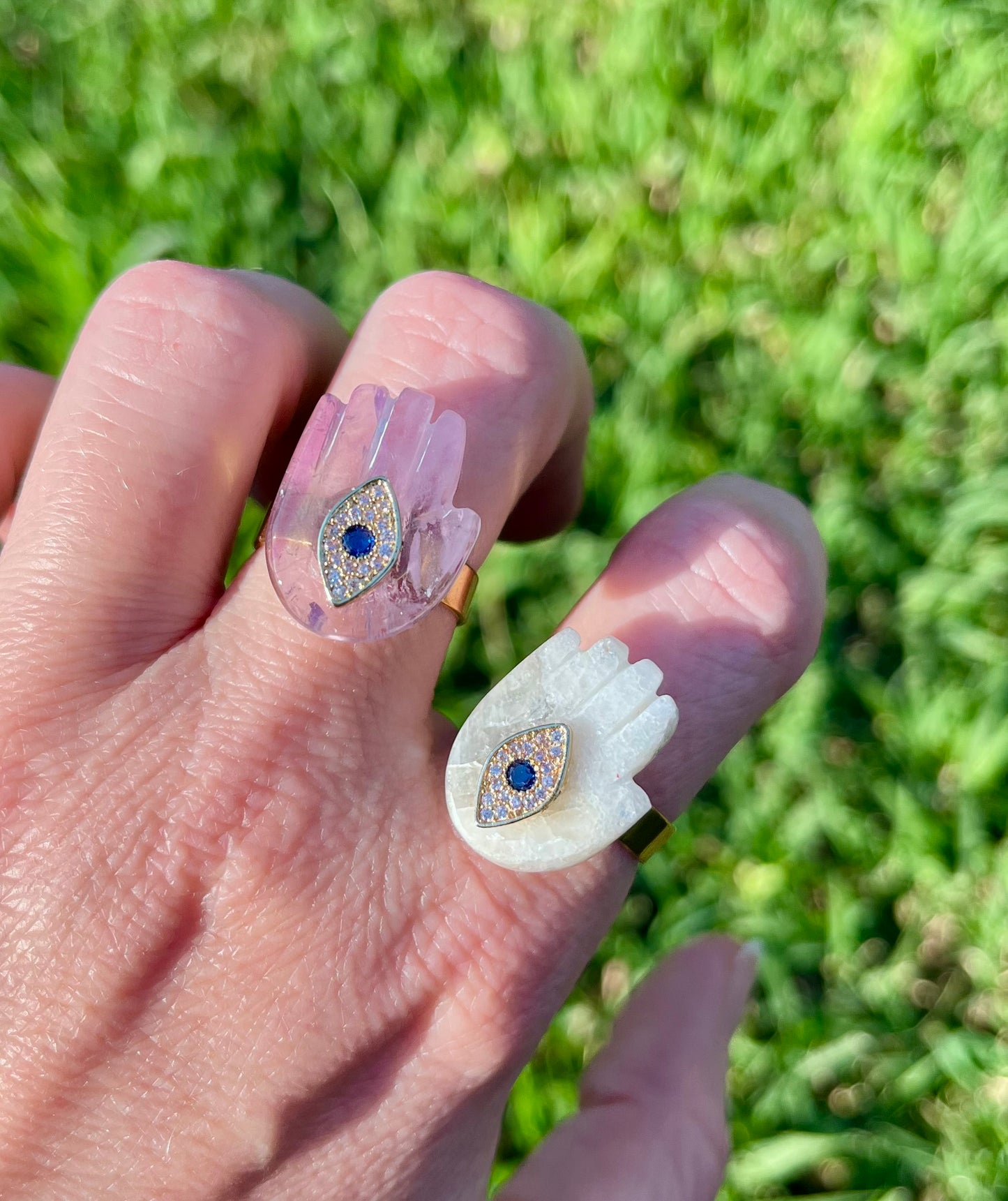 Bague main protectrice Améthyste