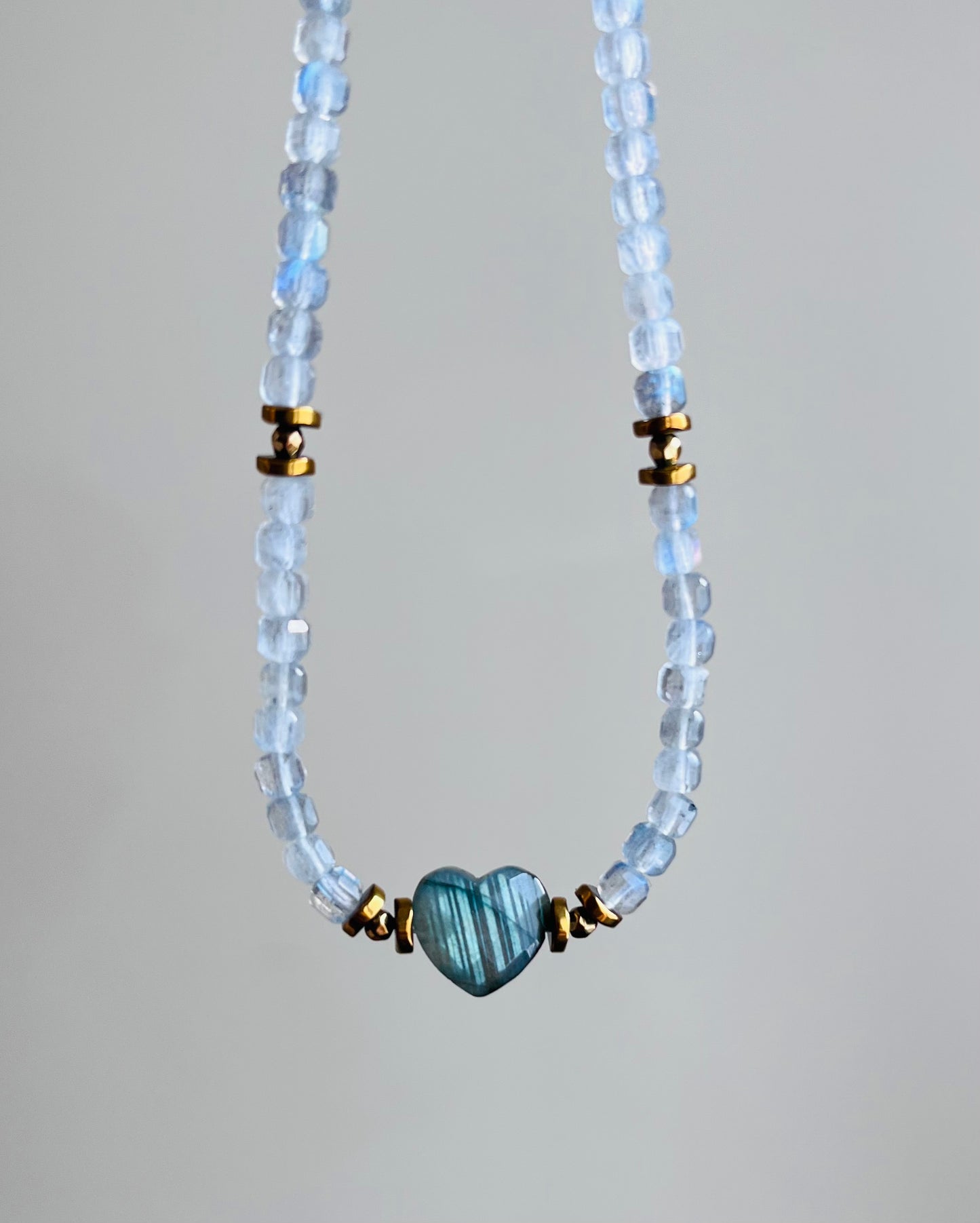 Collier cœur Labradorite