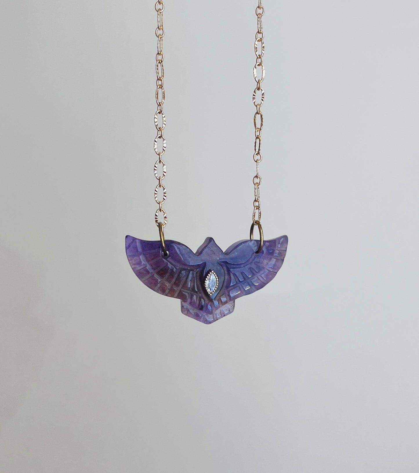Collier sautoir phœnix Améthyste