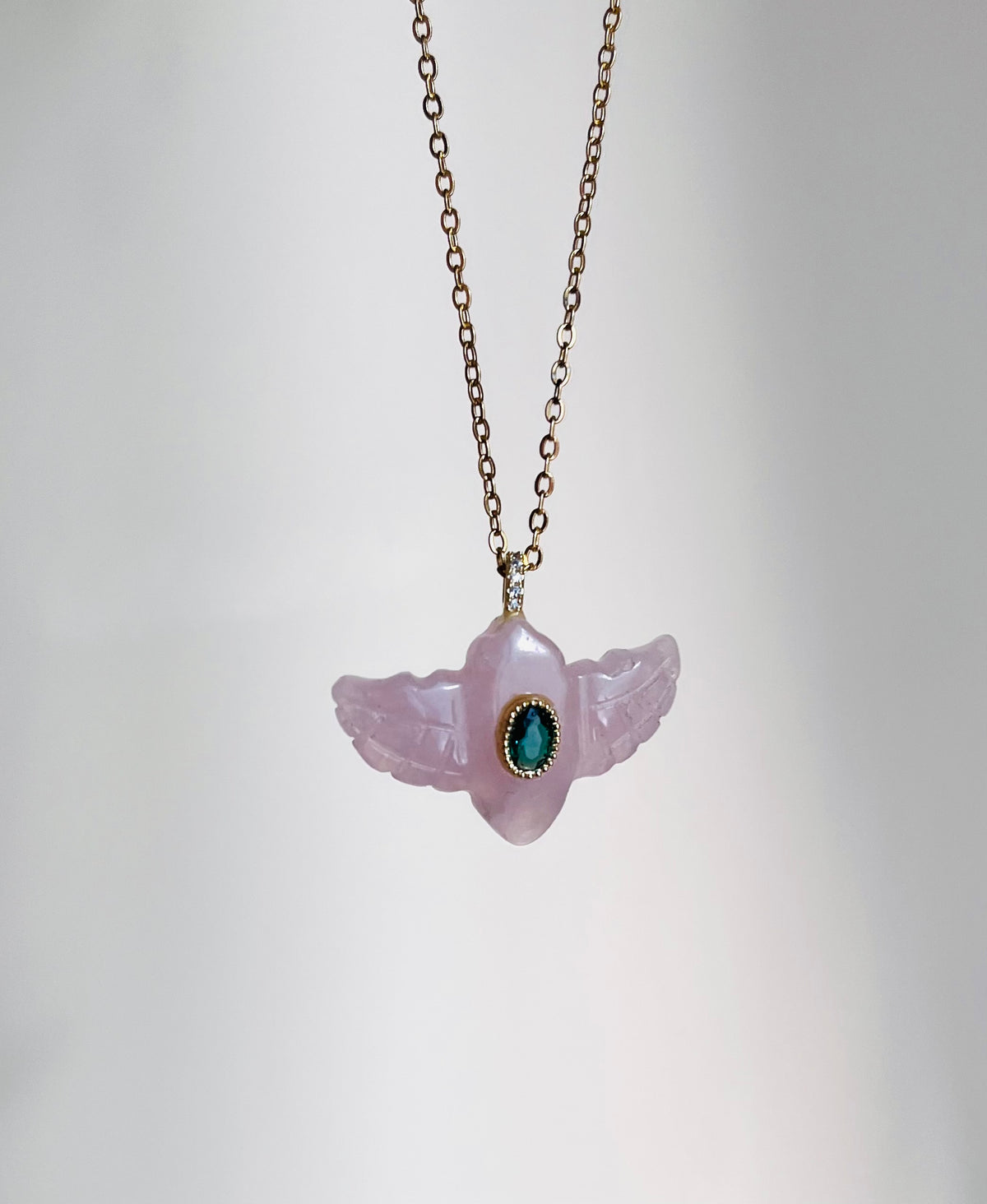 Sautoir talisman Quartz rose