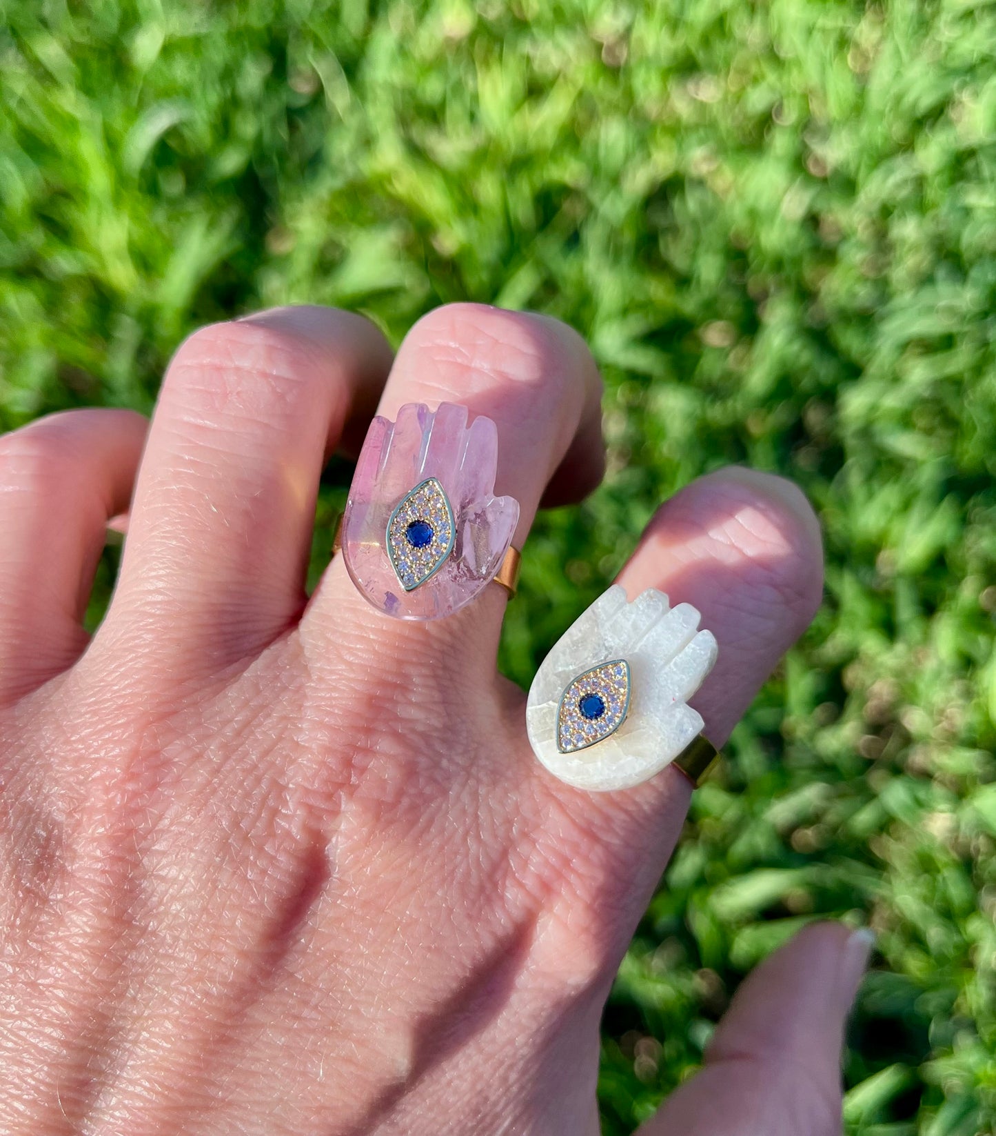 Bague main protectrice Améthyste