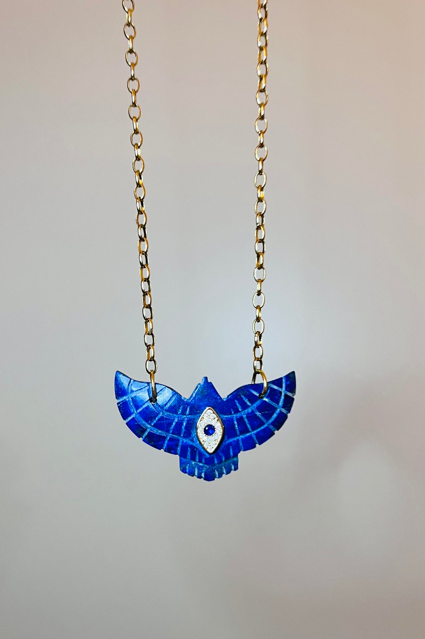 Sautoir phœnix Lapis-Lazuli