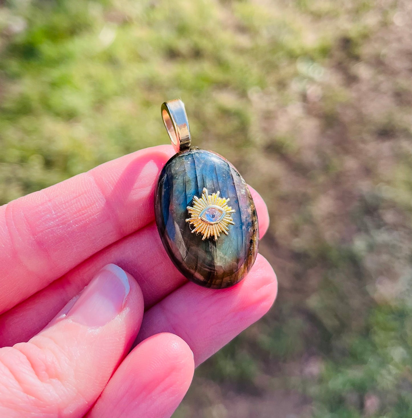 Pendentif Labradorite - Protection, Éloignement des énergies négatives